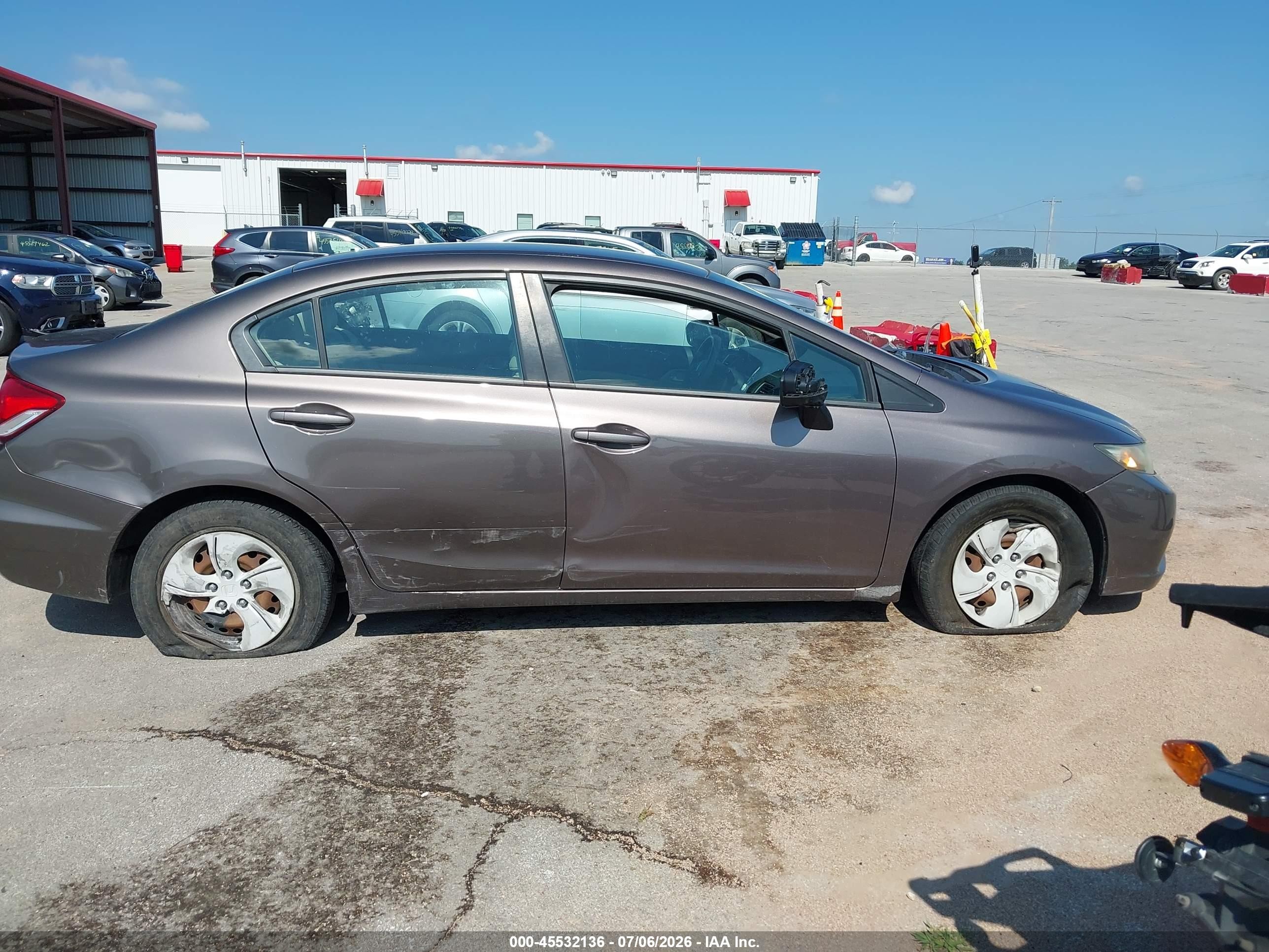 2014 Honda Civic Lx Gray vin: 19XFB2F59EE042880