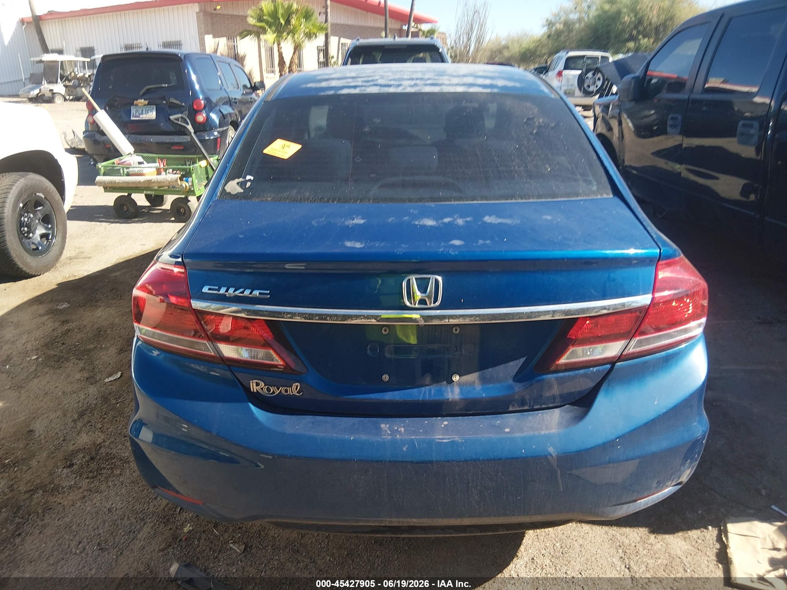 2014 Honda Civic Lx Blue vin: 19XFB2F59EE042975