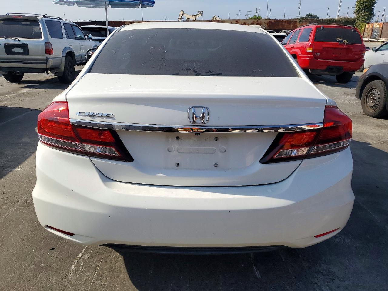 2014 Honda Civic Lx White vin: 19XFB2F59EE043205