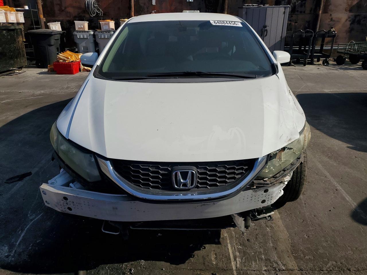 2014 Honda Civic Lx White vin: 19XFB2F59EE043205