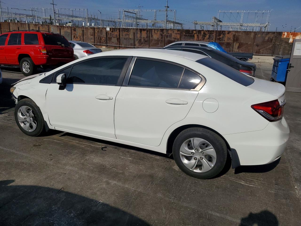 2014 Honda Civic Lx White vin: 19XFB2F59EE043205