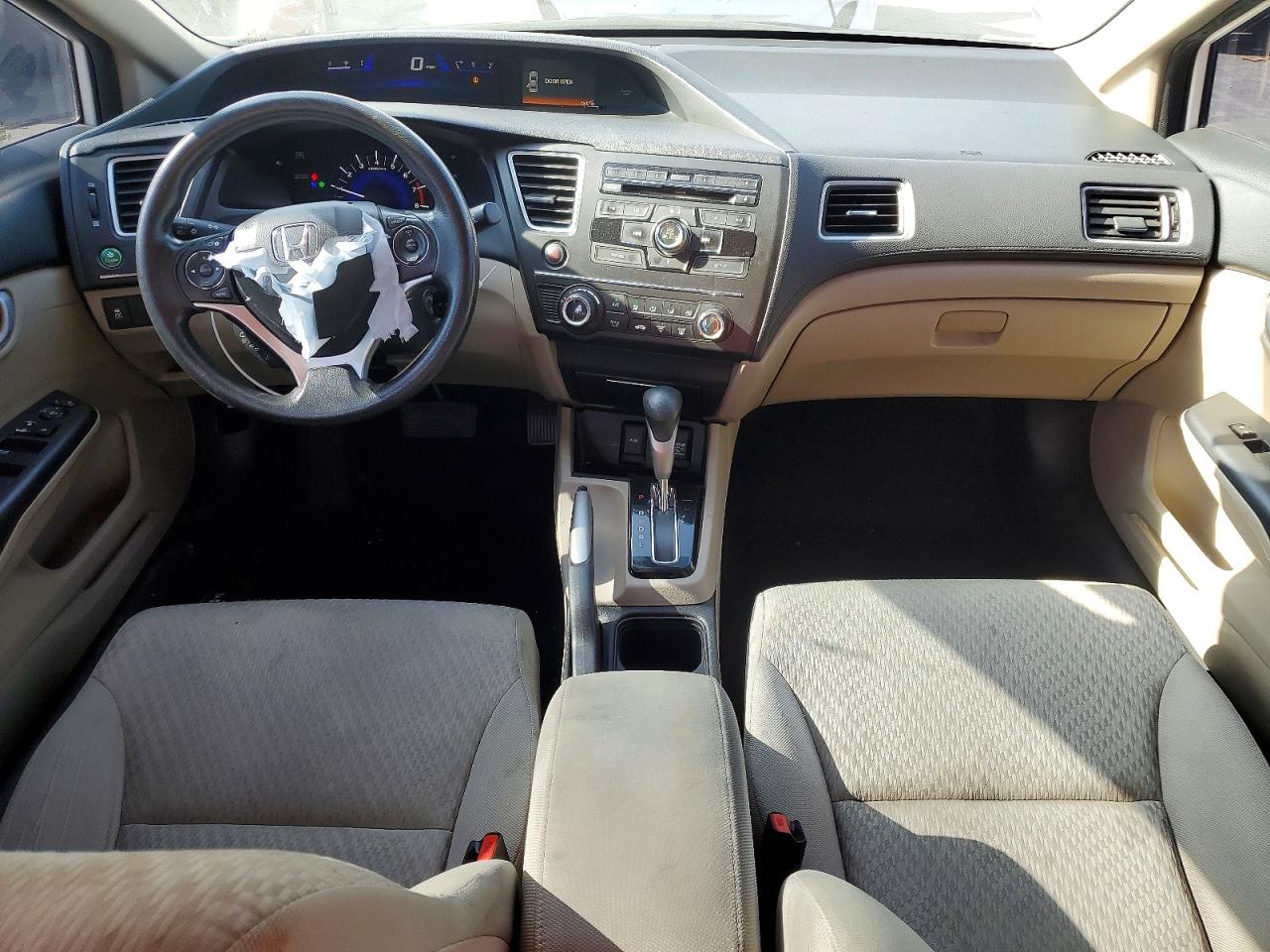 2014 Honda Civic Lx White vin: 19XFB2F59EE043205