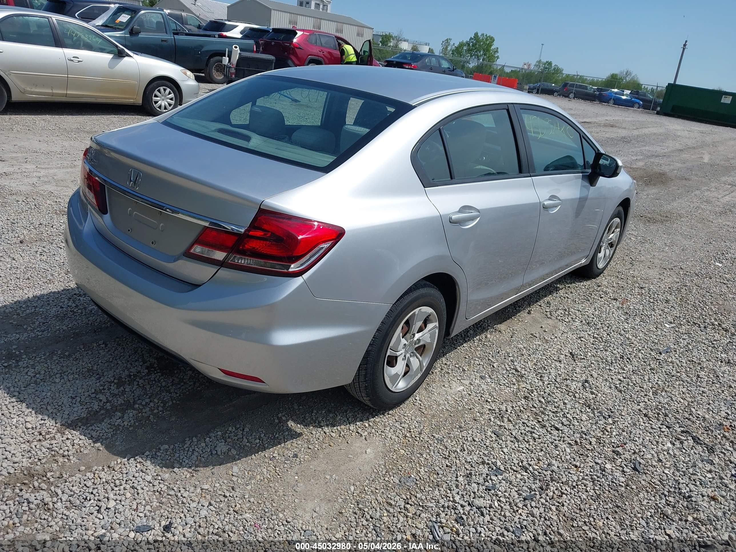 2014 Honda Civic Lx Silver vin: 19XFB2F59EE057184