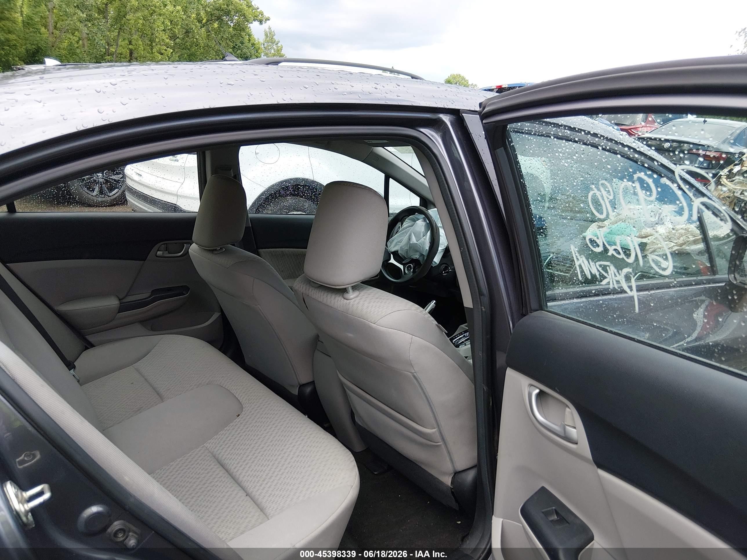 2014 Honda Civic Lx Gray vin: 19XFB2F59EE204684