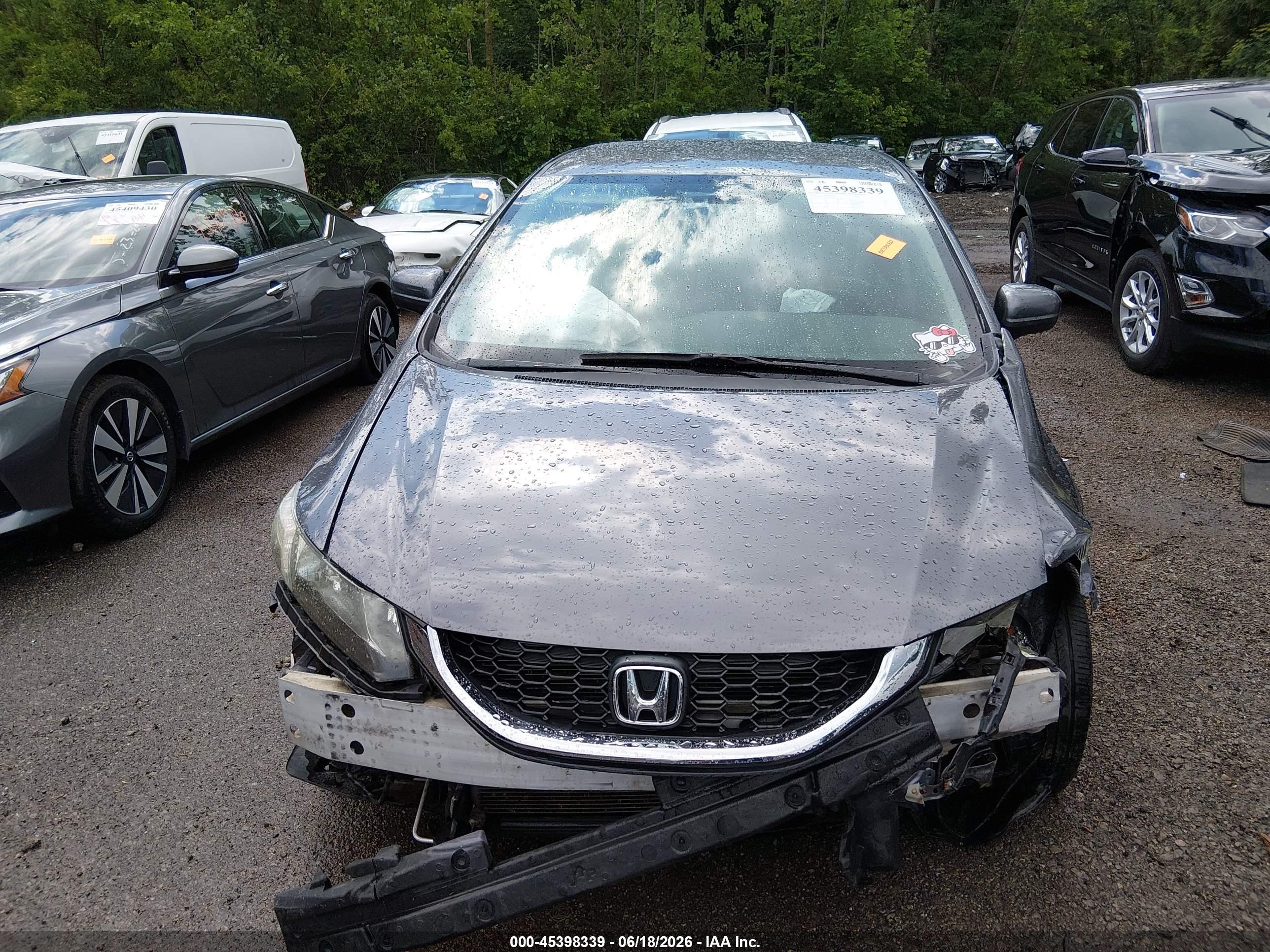 2014 Honda Civic Lx Gray vin: 19XFB2F59EE204684