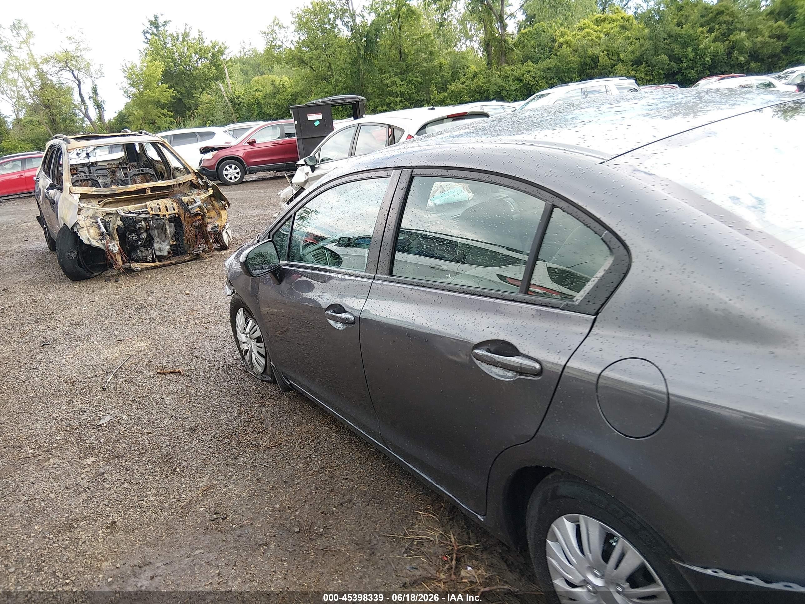 2014 Honda Civic Lx Gray vin: 19XFB2F59EE204684