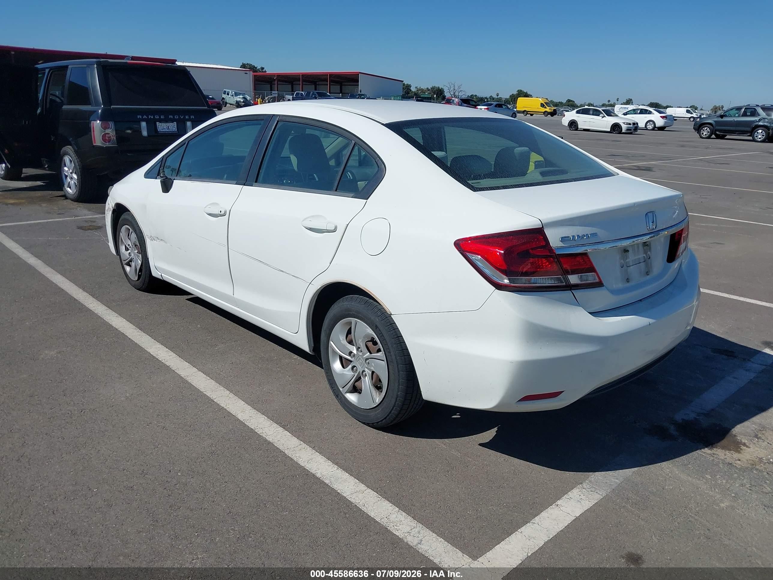 2014 Honda Civic Lx White vin: 19XFB2F59EE211182