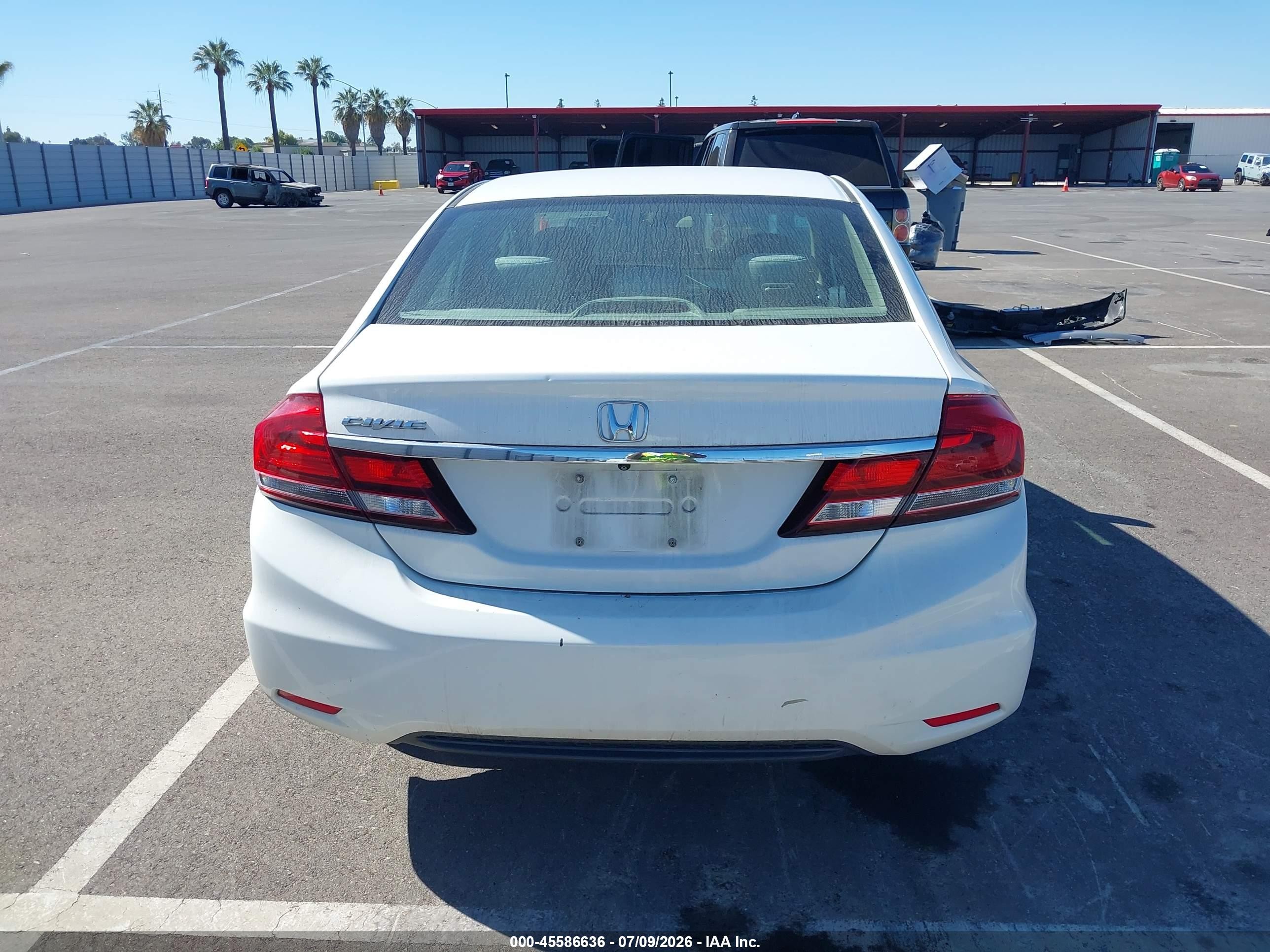 2014 Honda Civic Lx White vin: 19XFB2F59EE211182