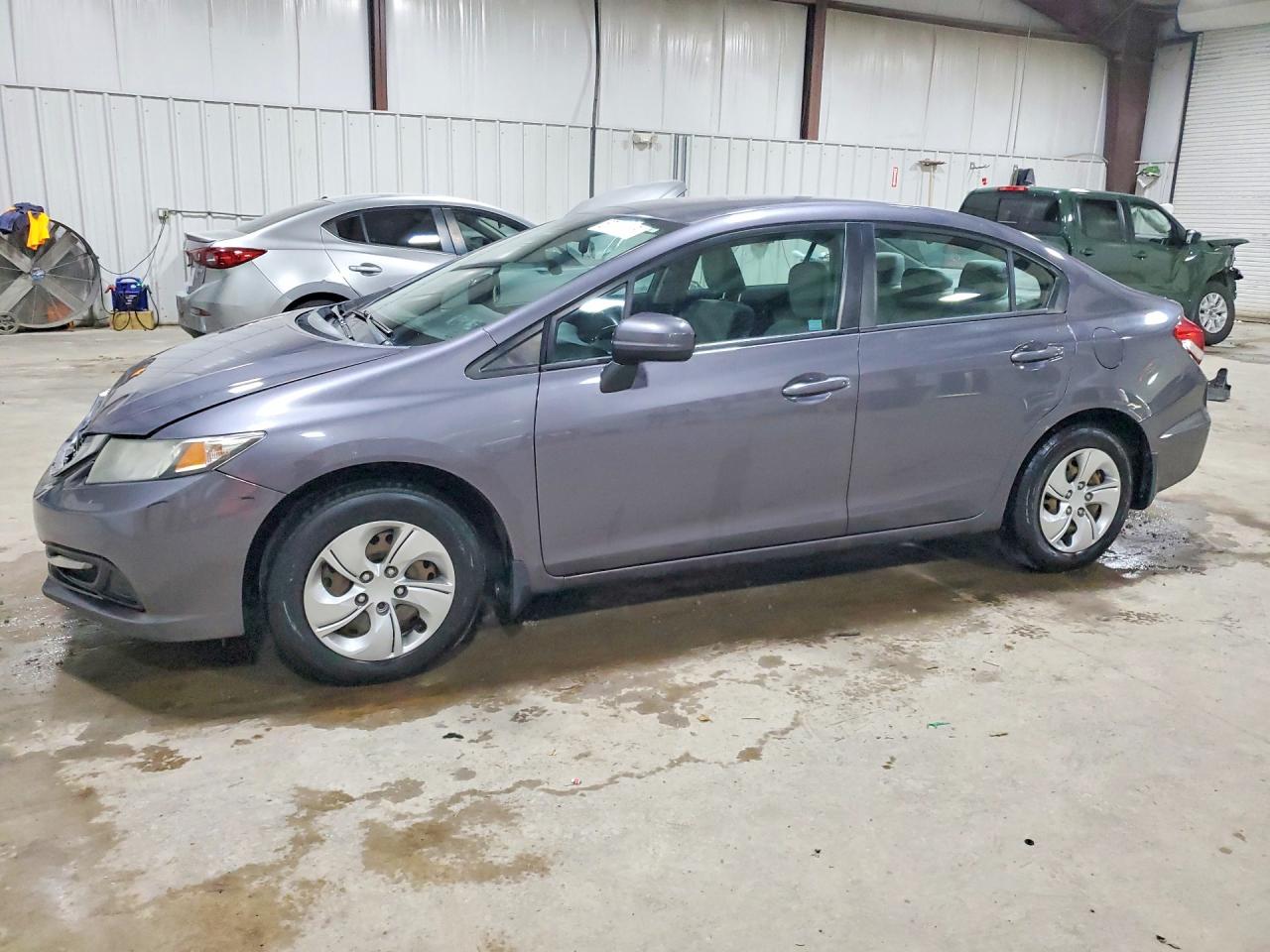 2014 Honda Civic Lx Gray vin: 19XFB2F59EE222893