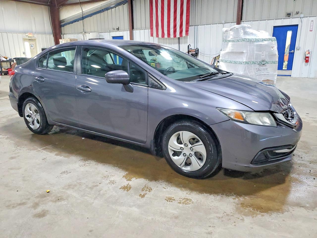 2014 Honda Civic Lx Gray vin: 19XFB2F59EE222893
