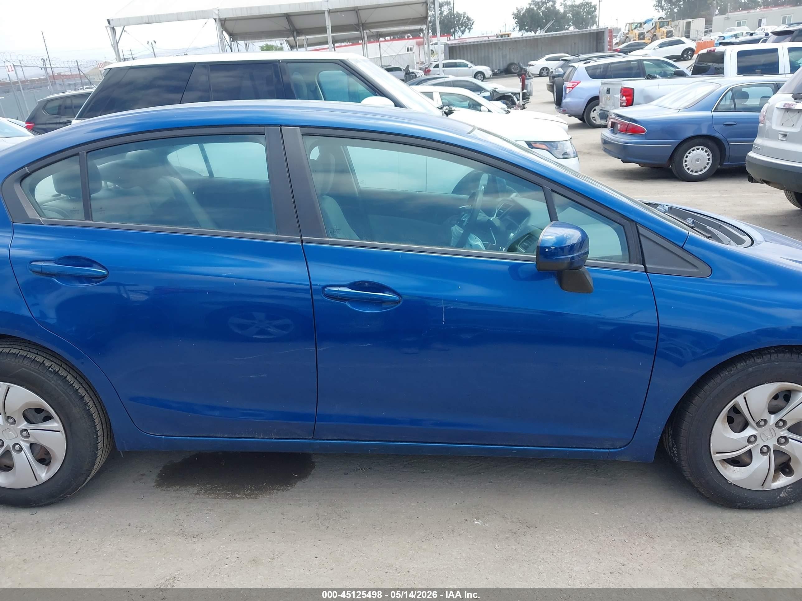2014 Honda Civic Lx Blue vin: 19XFB2F59EE237555