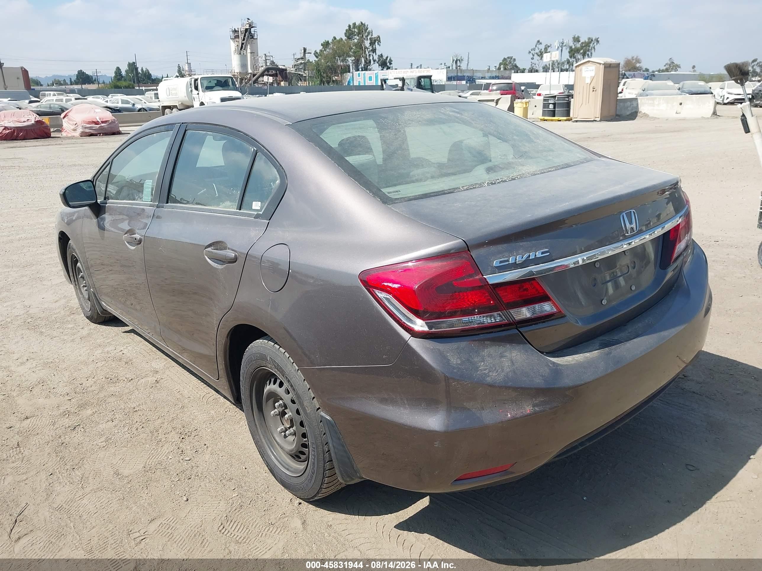 2014 Honda Civic Lx Gray vin: 19XFB2F59EE243890