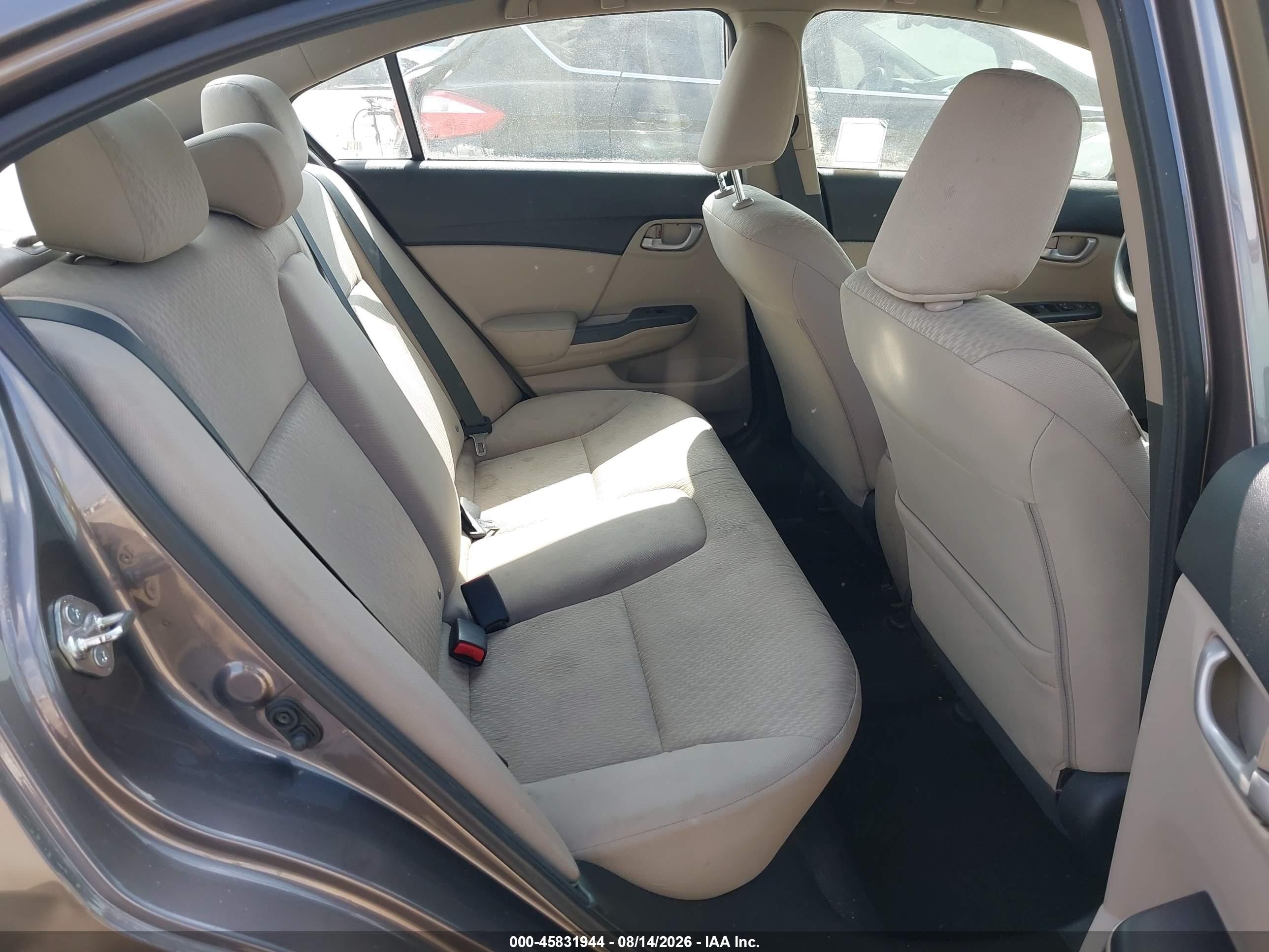 2014 Honda Civic Lx Gray vin: 19XFB2F59EE243890
