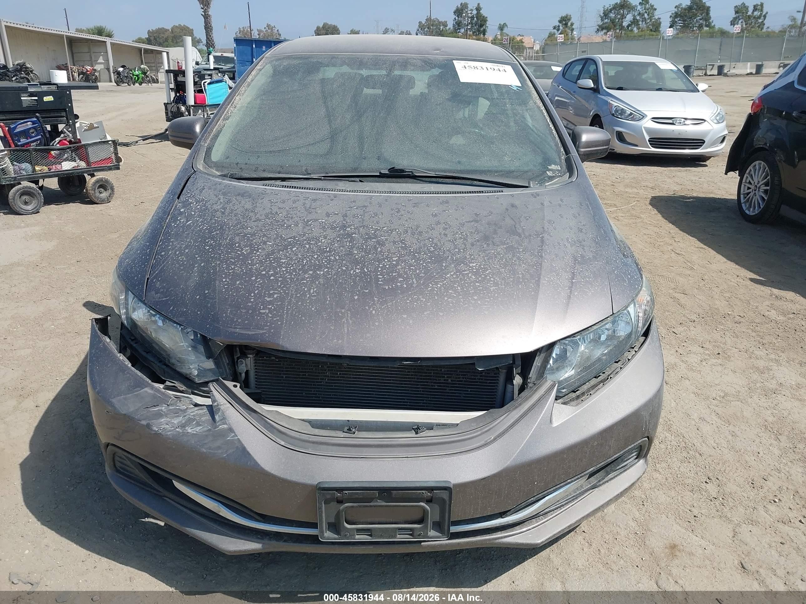 2014 Honda Civic Lx Gray vin: 19XFB2F59EE243890