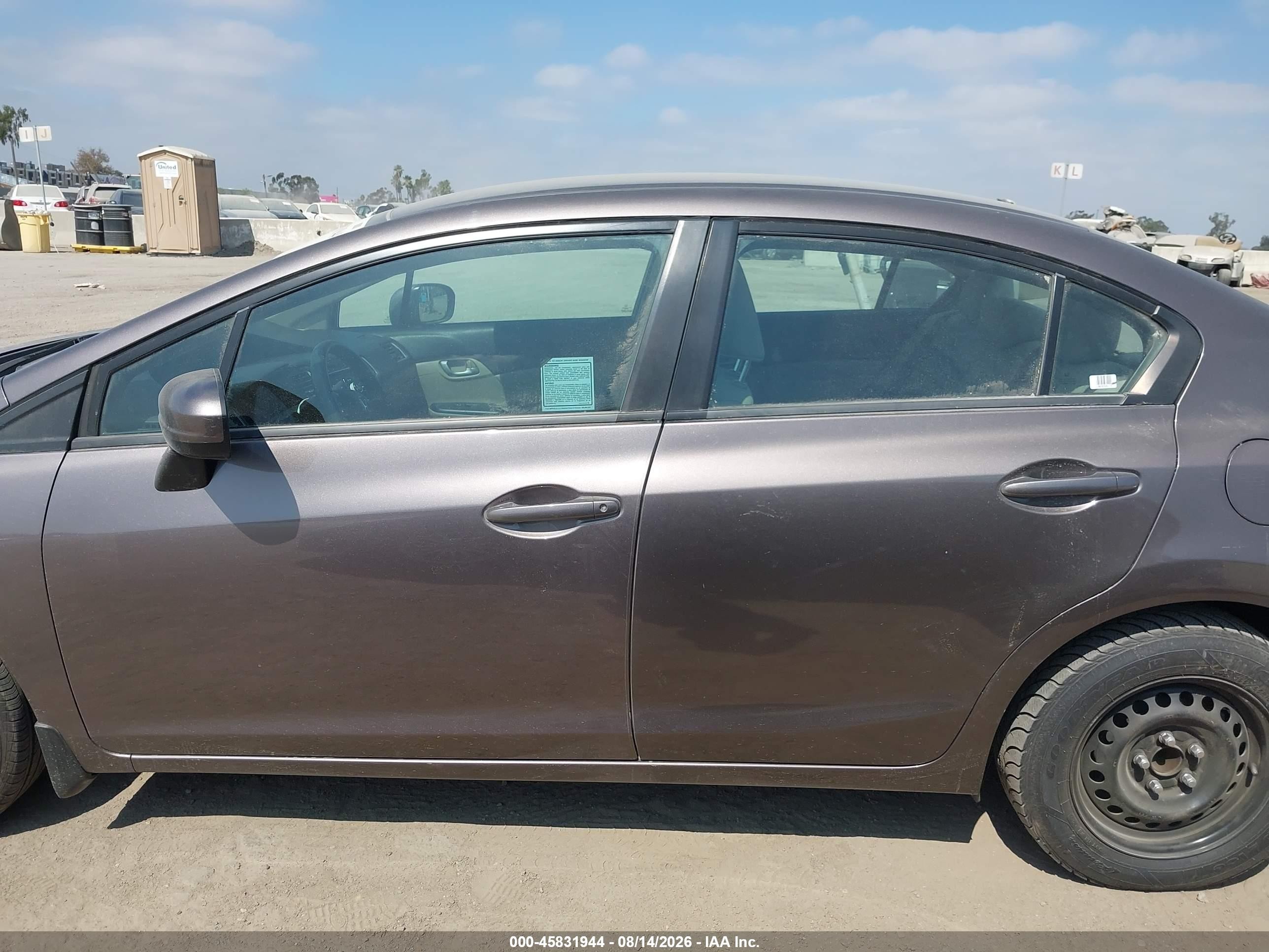 2014 Honda Civic Lx Gray vin: 19XFB2F59EE243890