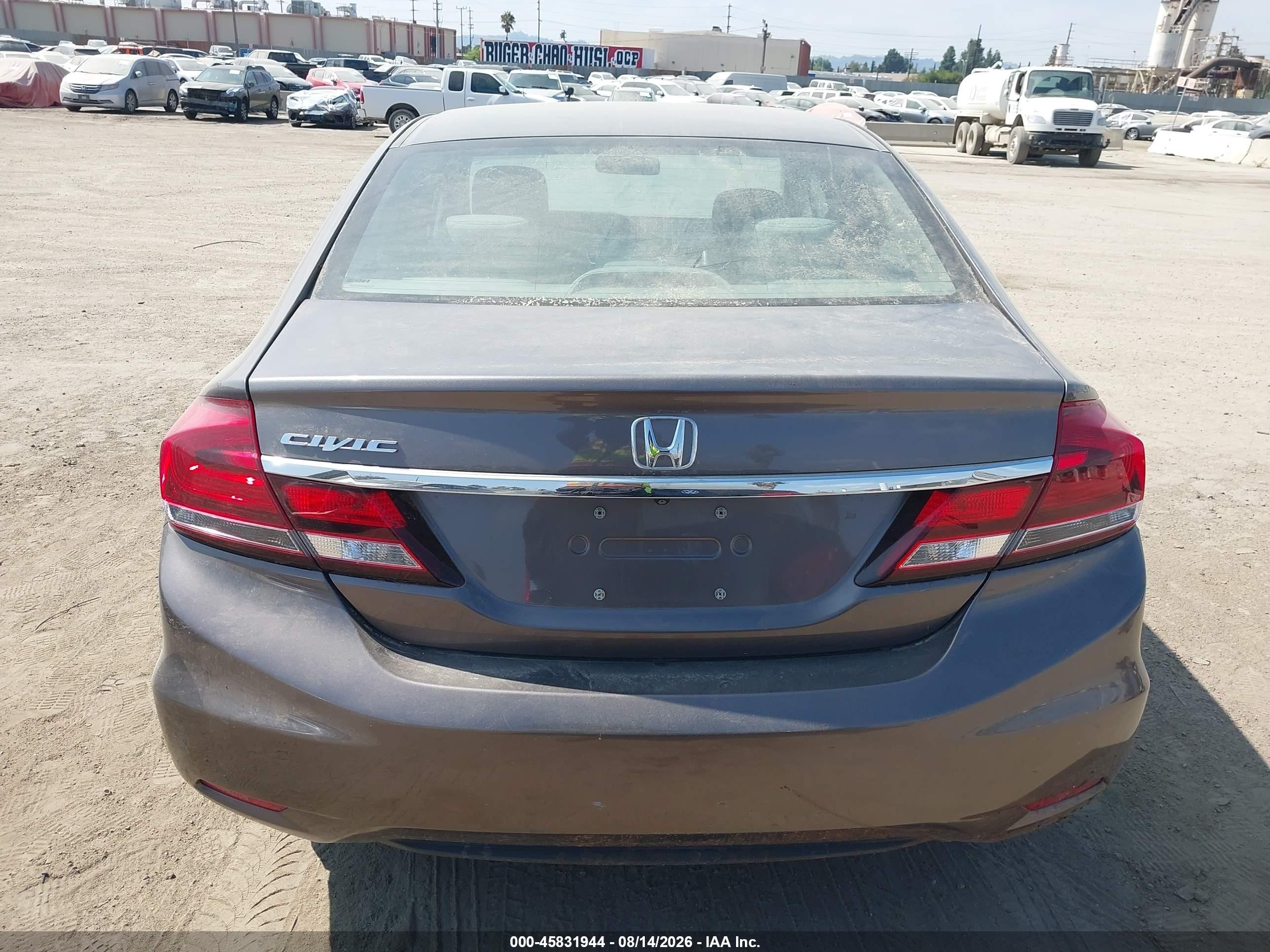2014 Honda Civic Lx Gray vin: 19XFB2F59EE243890