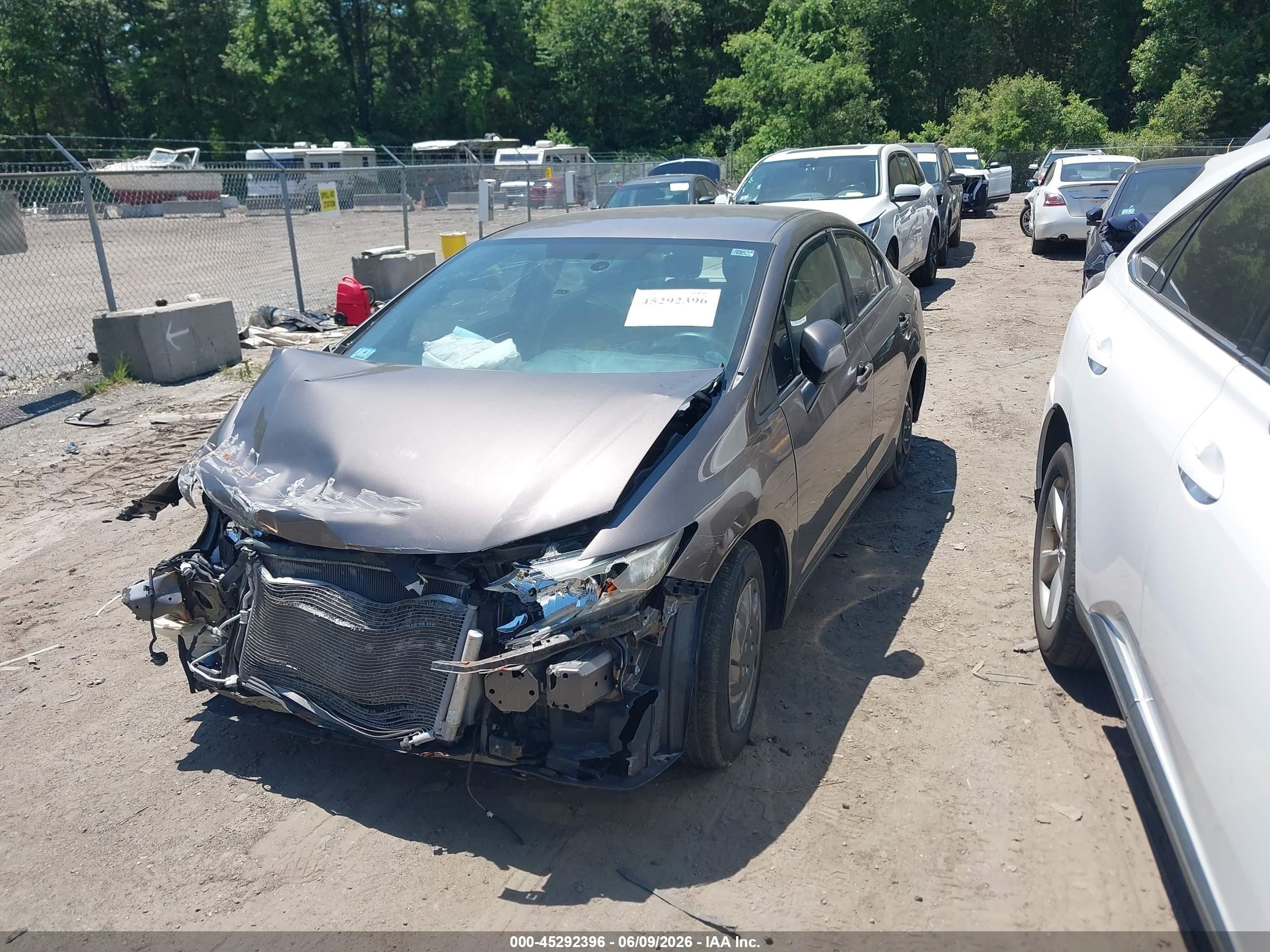 2014 Honda Civic Lx Gray vin: 19XFB2F59EE246482