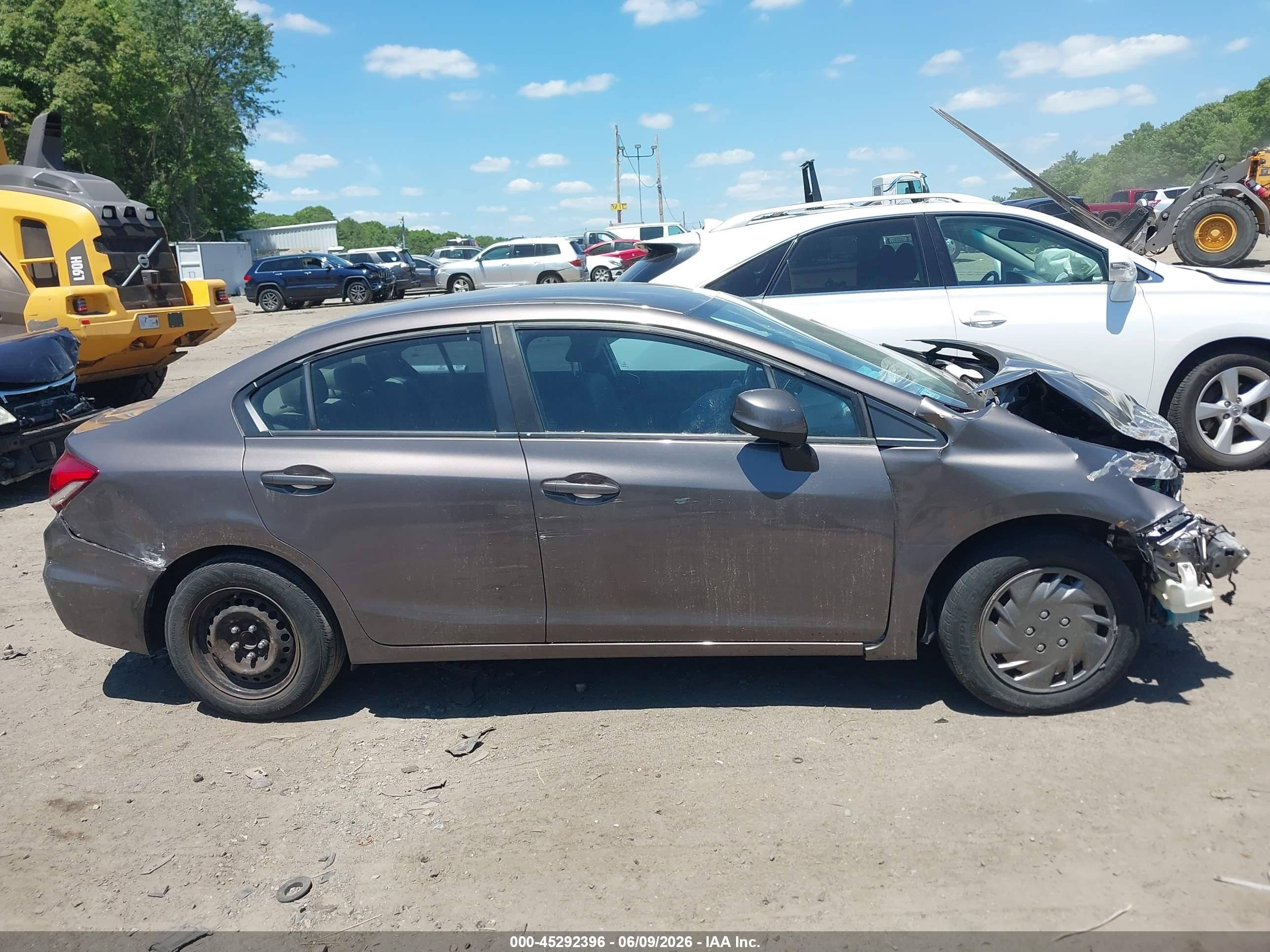 2014 Honda Civic Lx Gray vin: 19XFB2F59EE246482