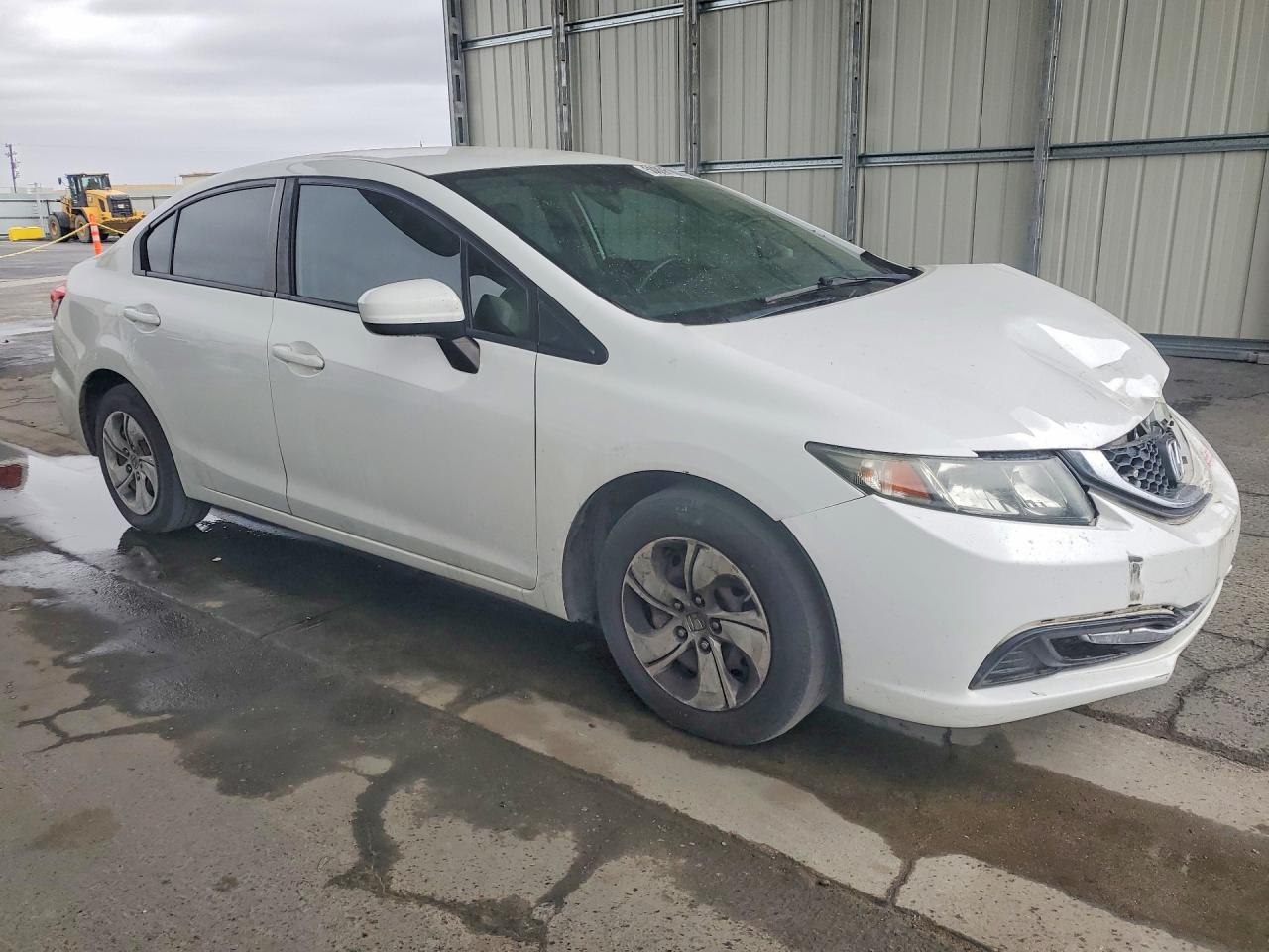 2014 Honda Civic Lx White vin: 19XFB2F59EE246580