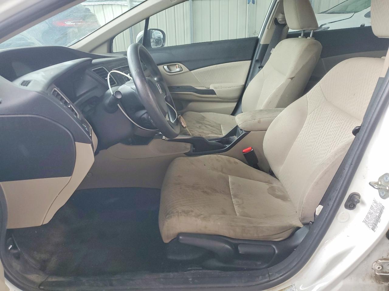 2014 Honda Civic Lx White vin: 19XFB2F59EE246580