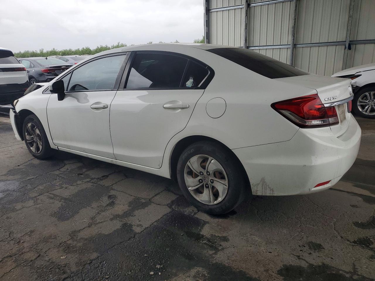2014 Honda Civic Lx White vin: 19XFB2F59EE246580
