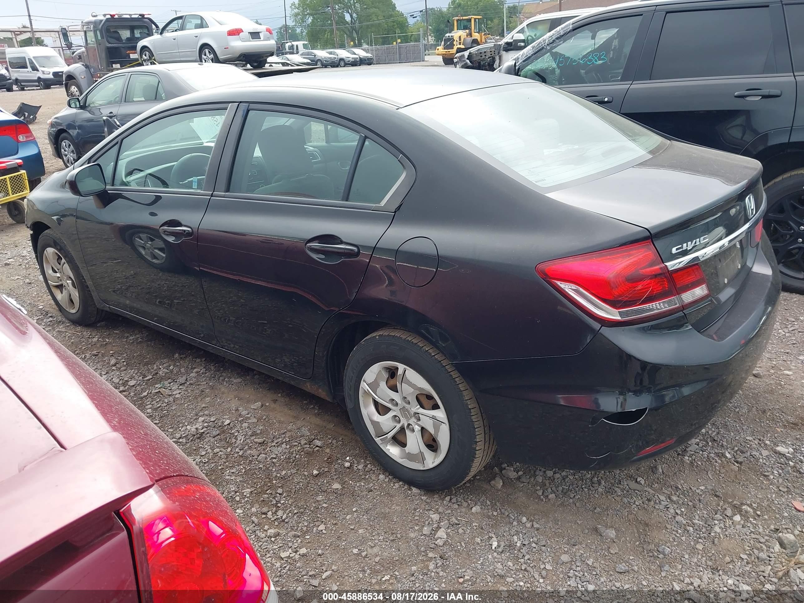 2014 Honda Civic Lx Black vin: 19XFB2F59EE249091
