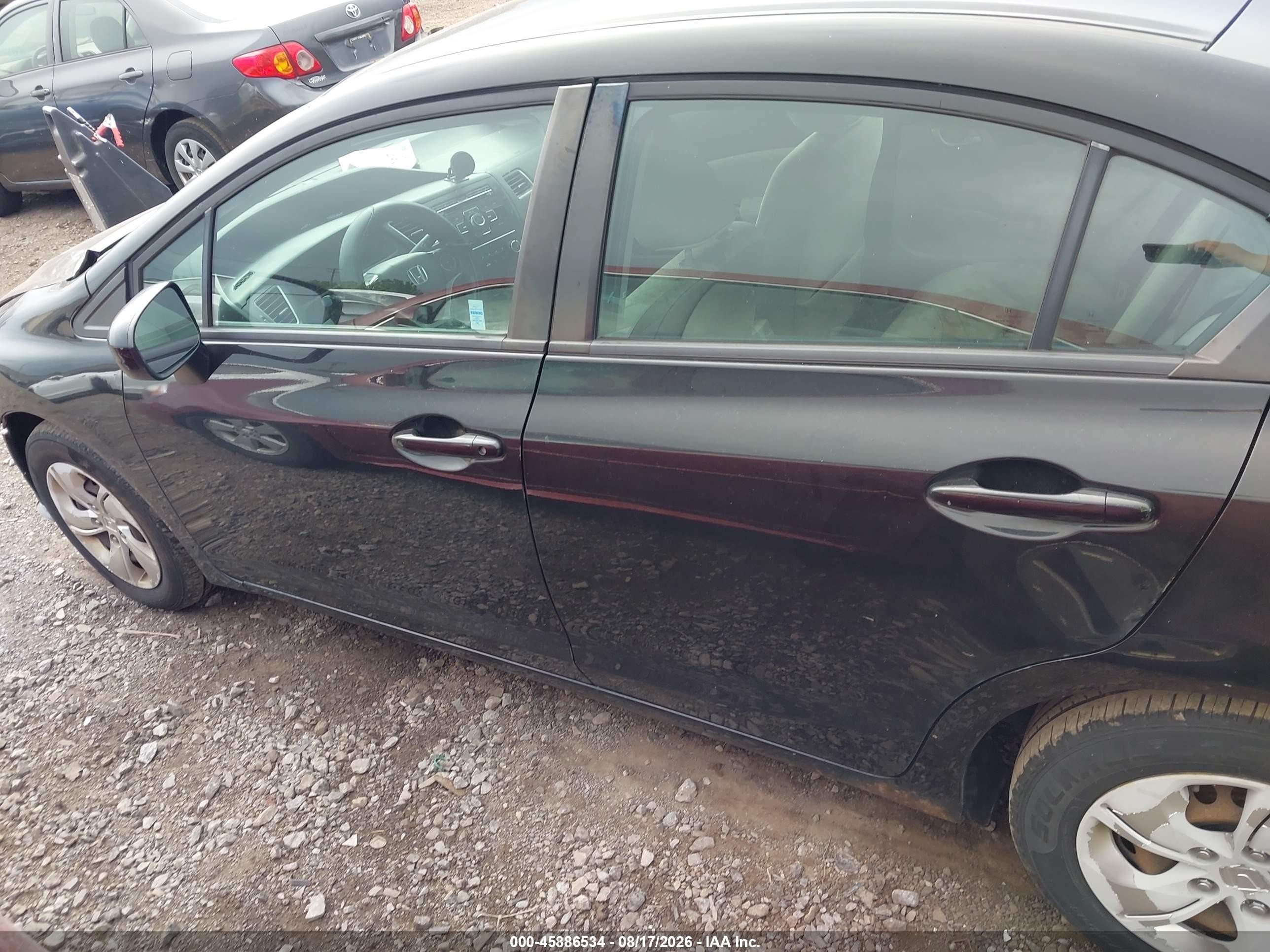 2014 Honda Civic Lx Black vin: 19XFB2F59EE249091