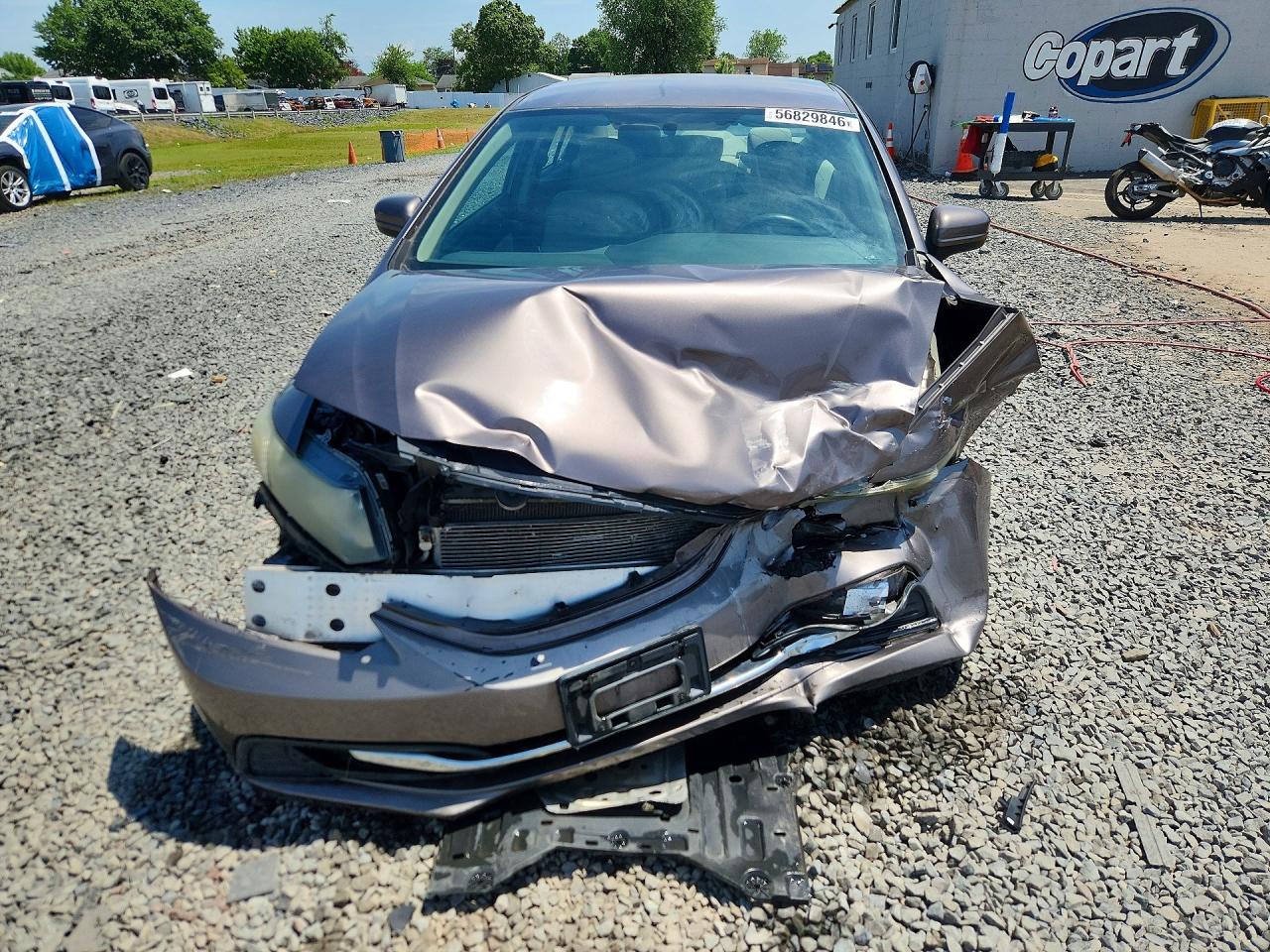 2014 Honda Civic Lx Gray vin: 19XFB2F59EE249253