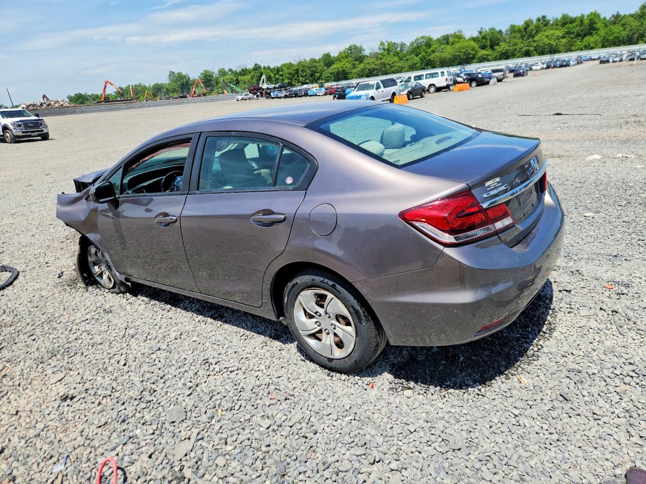 2014 Honda Civic Lx Gray vin: 19XFB2F59EE249253