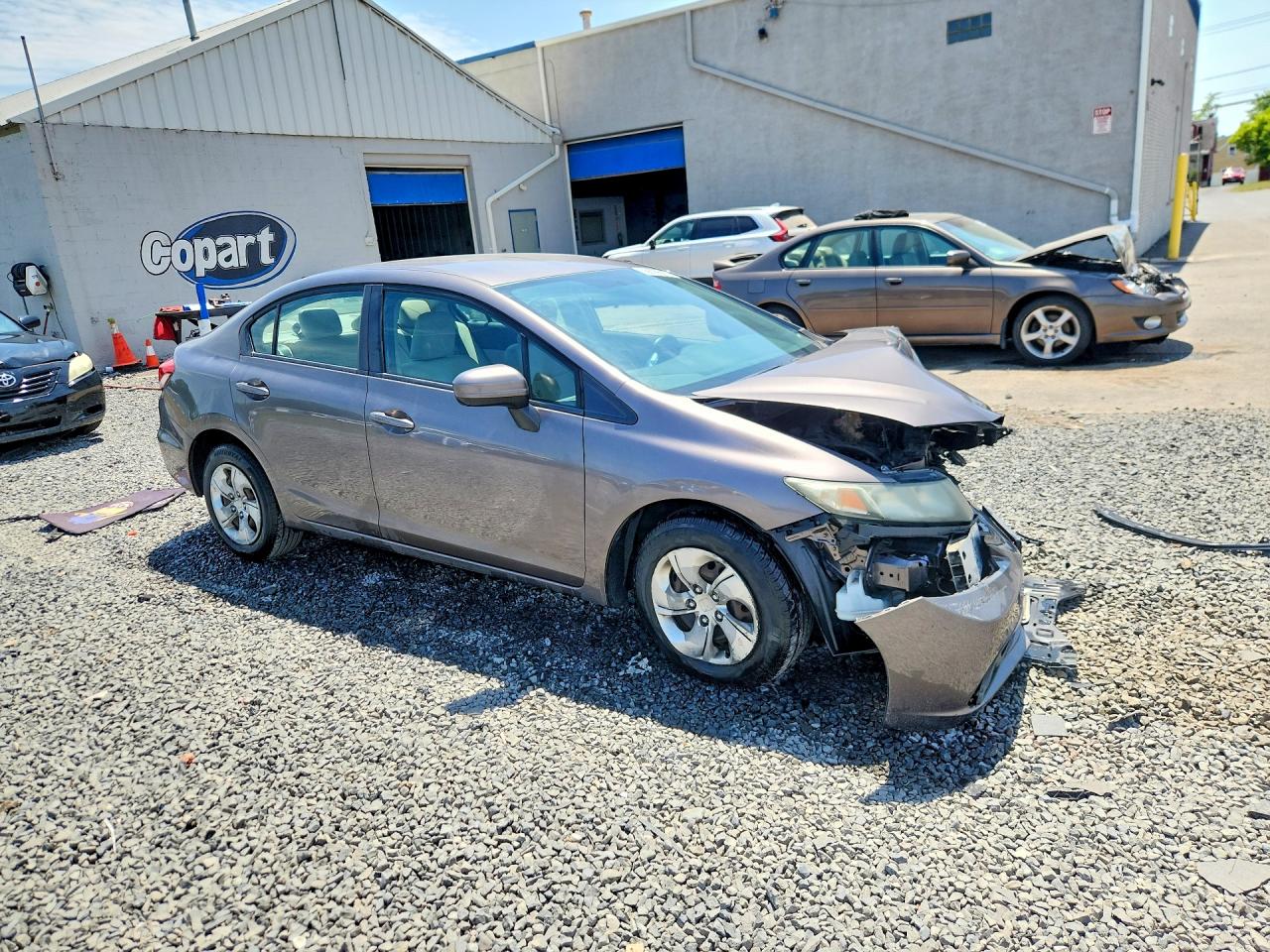 2014 Honda Civic Lx Gray vin: 19XFB2F59EE249253