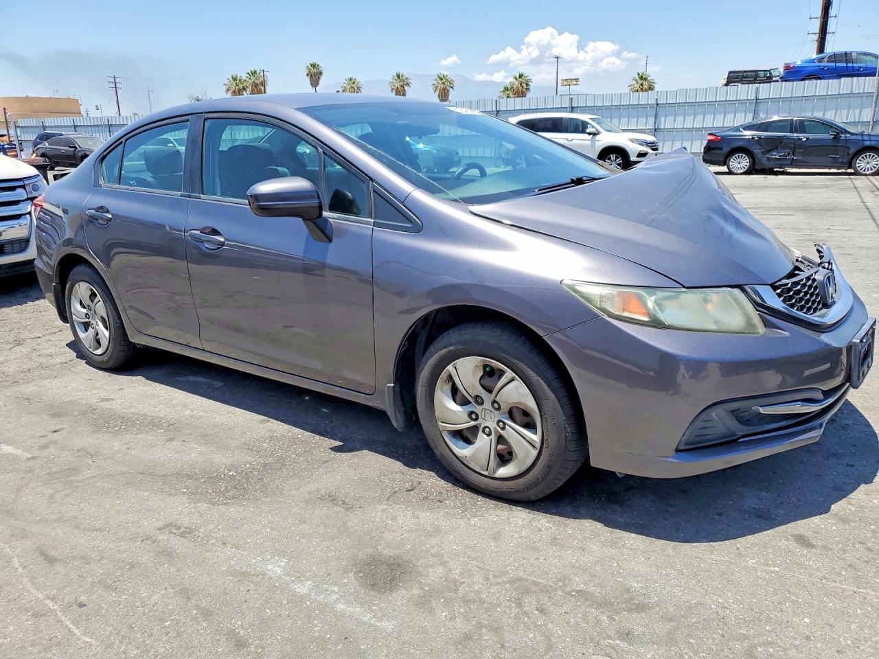 2014 Honda Civic Lx Gray vin: 19XFB2F59EE275237