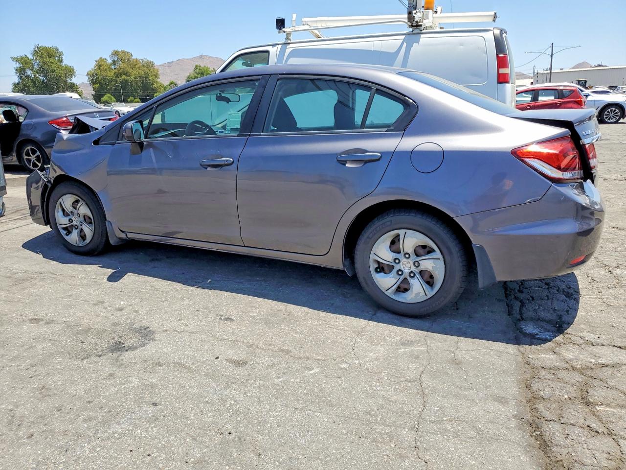2014 Honda Civic Lx Gray vin: 19XFB2F59EE275237