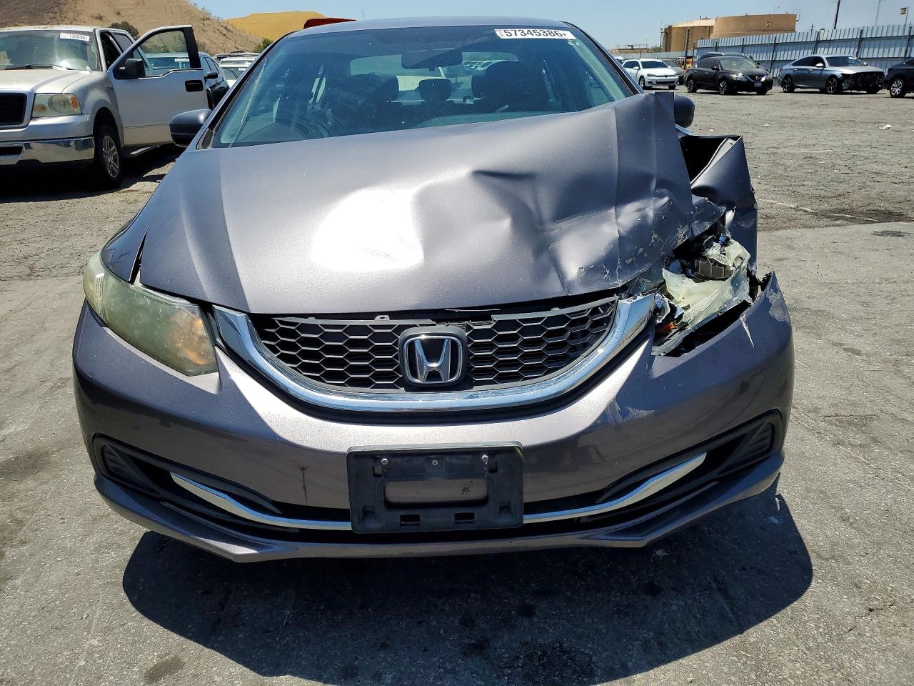 2014 Honda Civic Lx Gray vin: 19XFB2F59EE275237