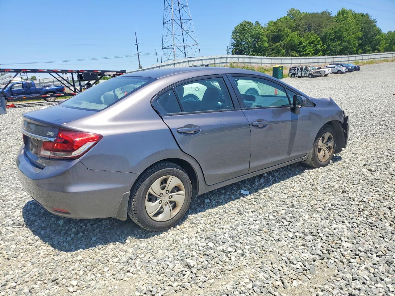 2015 Honda Civic Lx Gray vin: 19XFB2F59FE002588