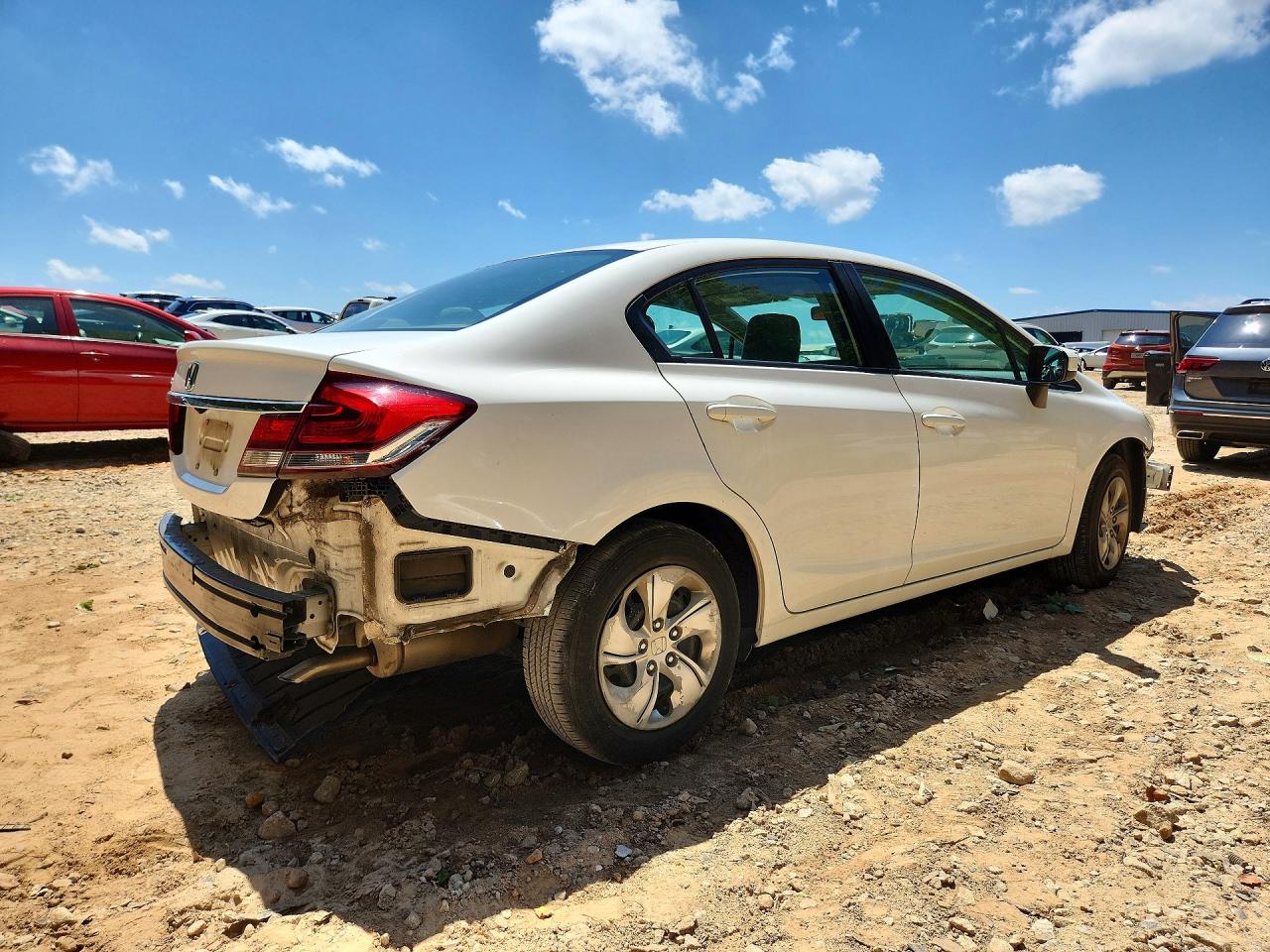 2015 Honda Civic Lx White vin: 19XFB2F59FE014398