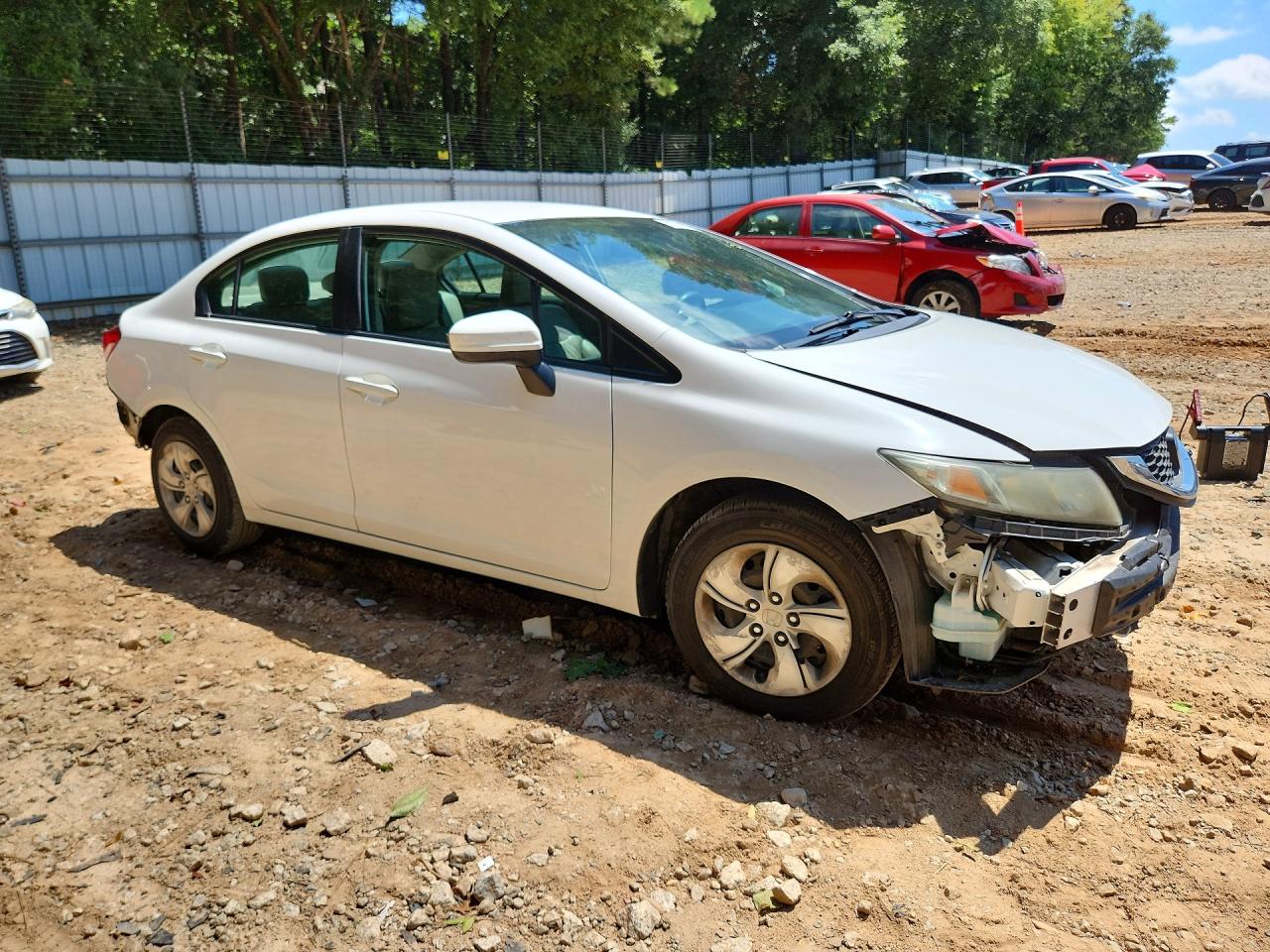 2015 Honda Civic Lx White vin: 19XFB2F59FE014398