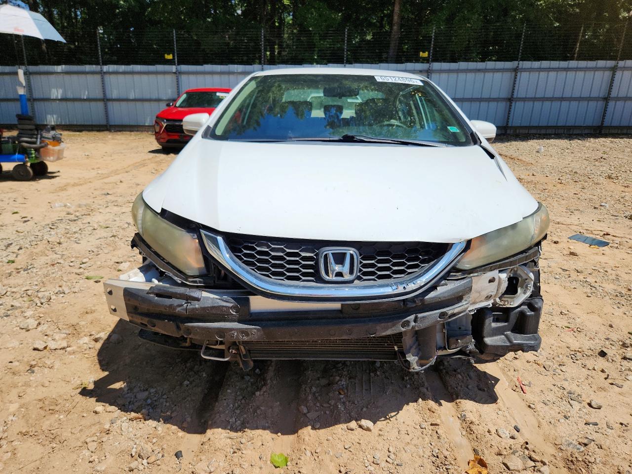 2015 Honda Civic Lx White vin: 19XFB2F59FE014398