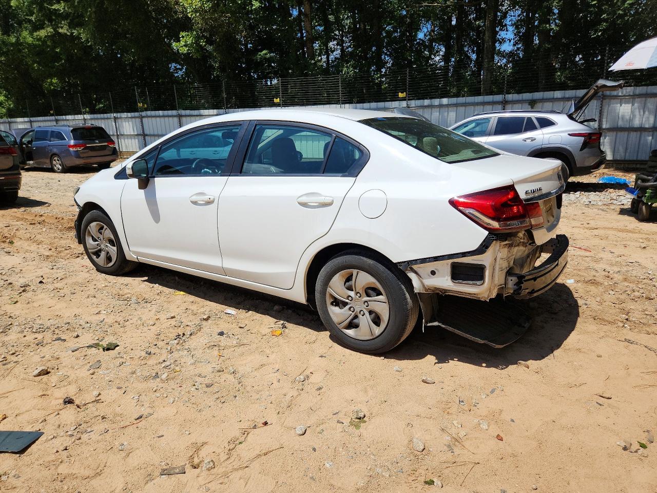 2015 Honda Civic Lx White vin: 19XFB2F59FE014398