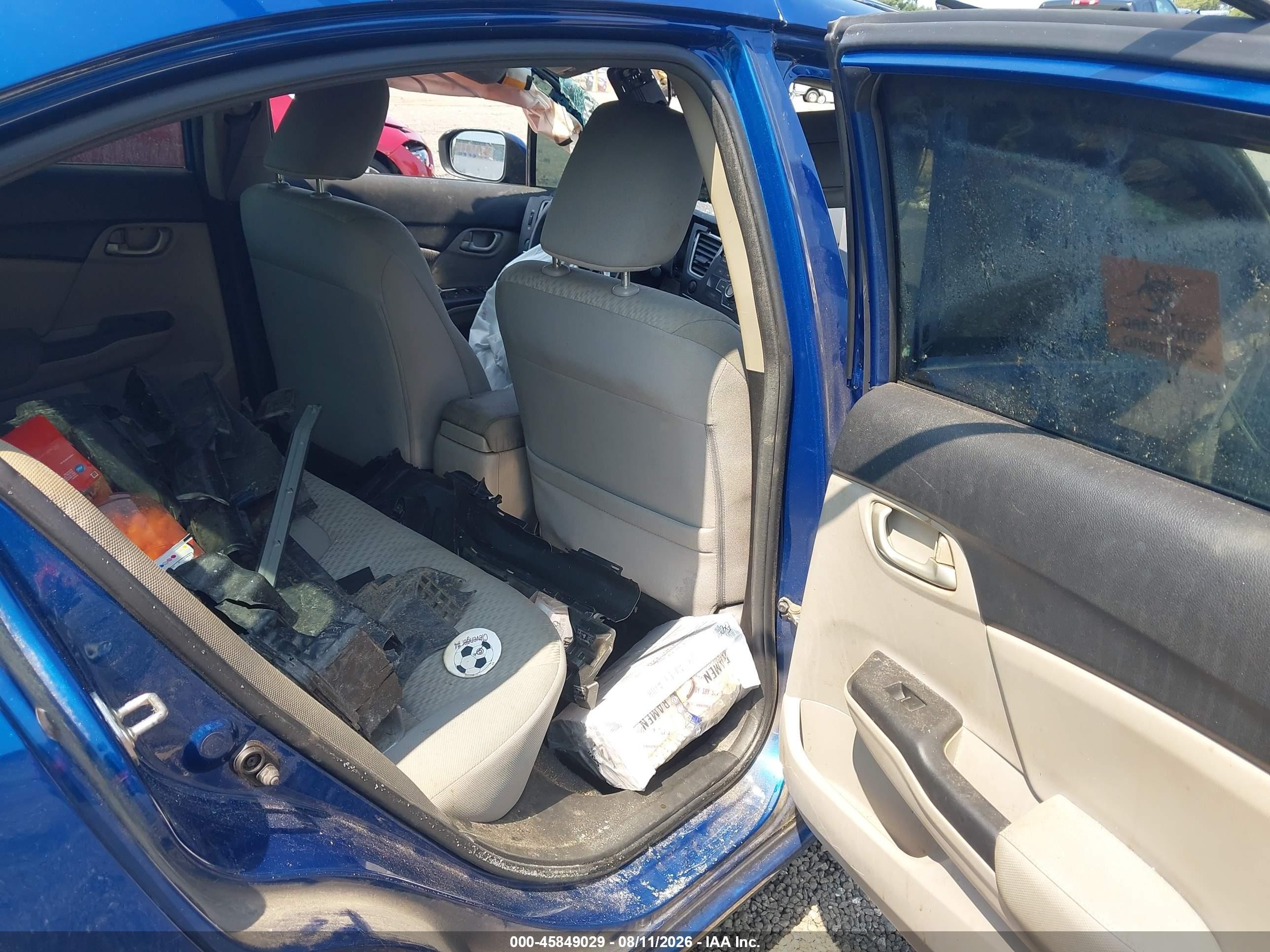 2015 Honda Civic Lx Blue vin: 19XFB2F59FE026390