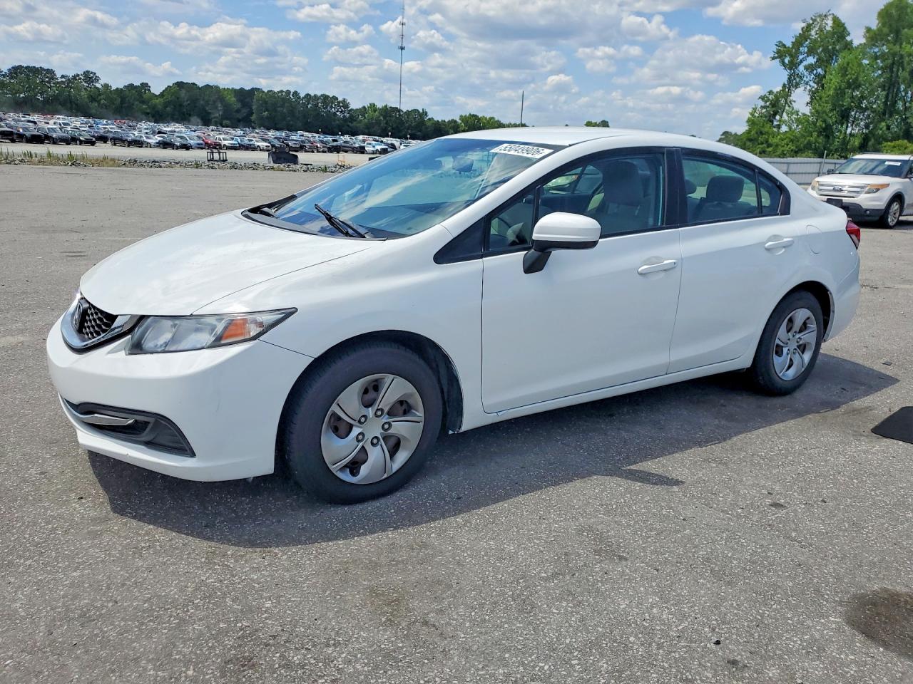 2015 Honda Civic Lx White vin: 19XFB2F59FE029726