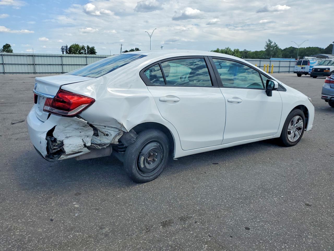 2015 Honda Civic Lx White vin: 19XFB2F59FE029726