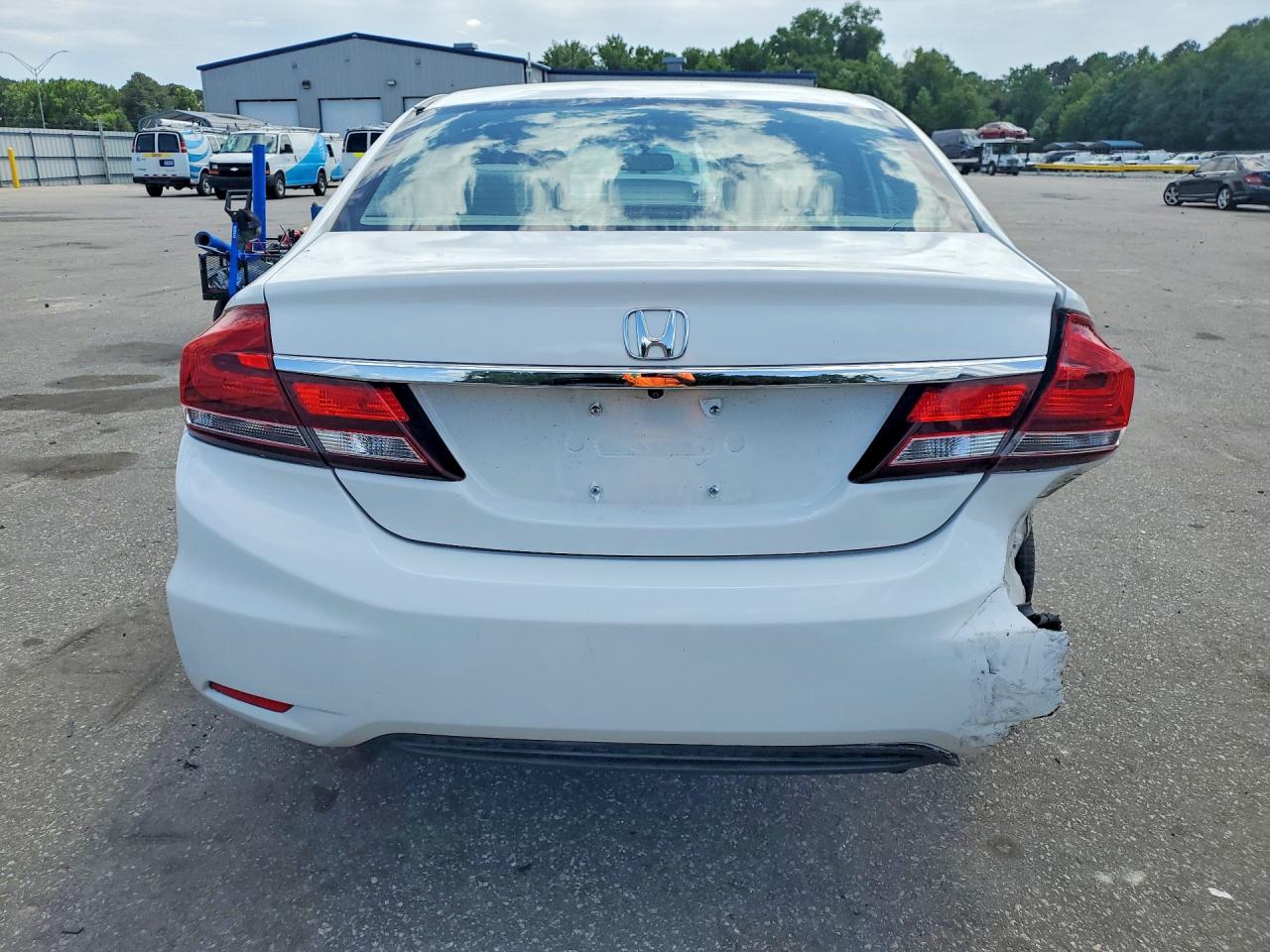 2015 Honda Civic Lx White vin: 19XFB2F59FE029726