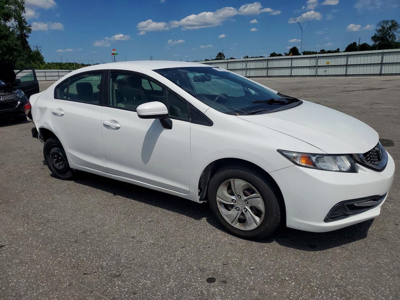 2015 Honda Civic Lx White vin: 19XFB2F59FE029726