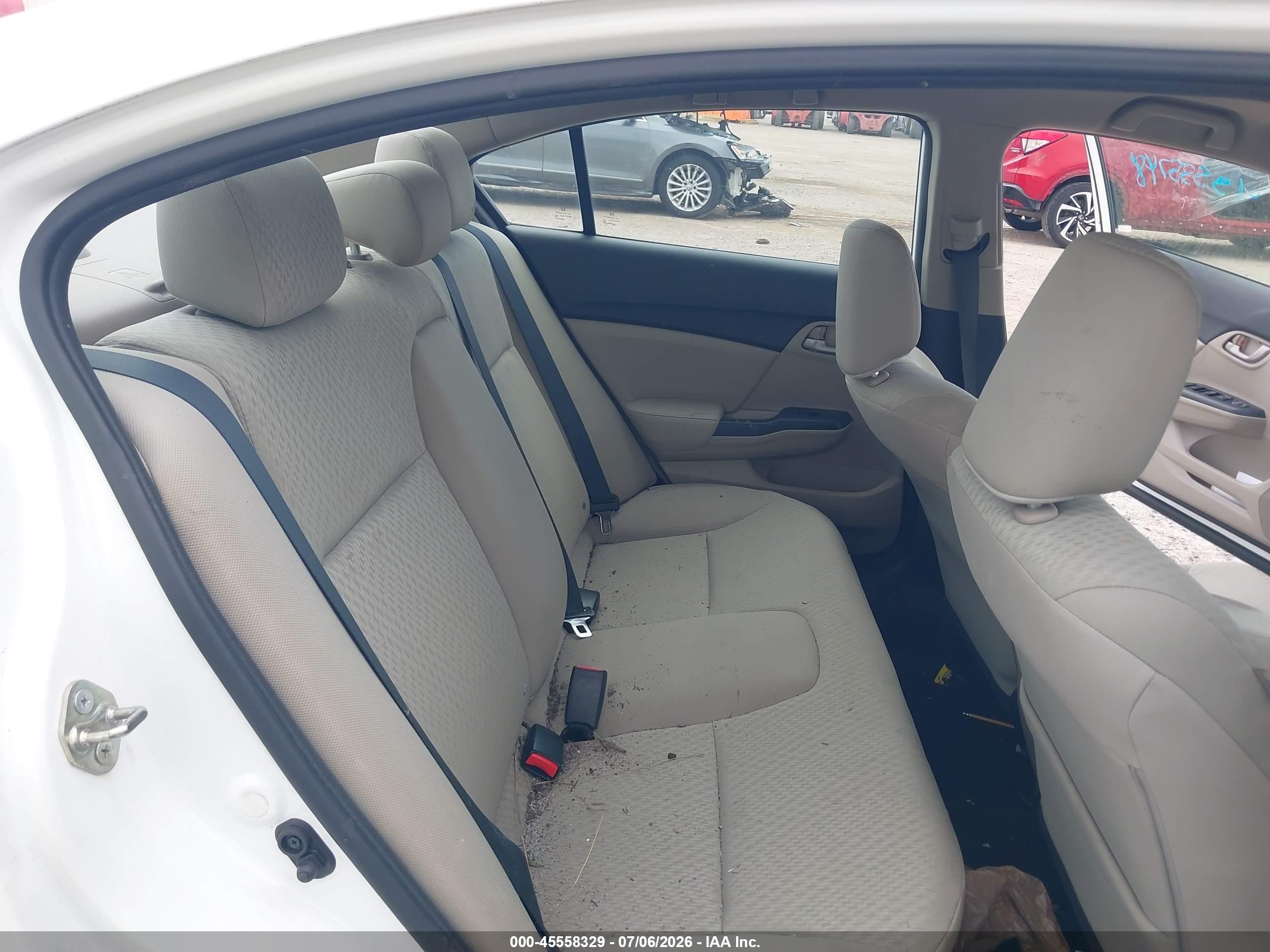 2015 Honda Civic Lx White vin: 19XFB2F59FE034327