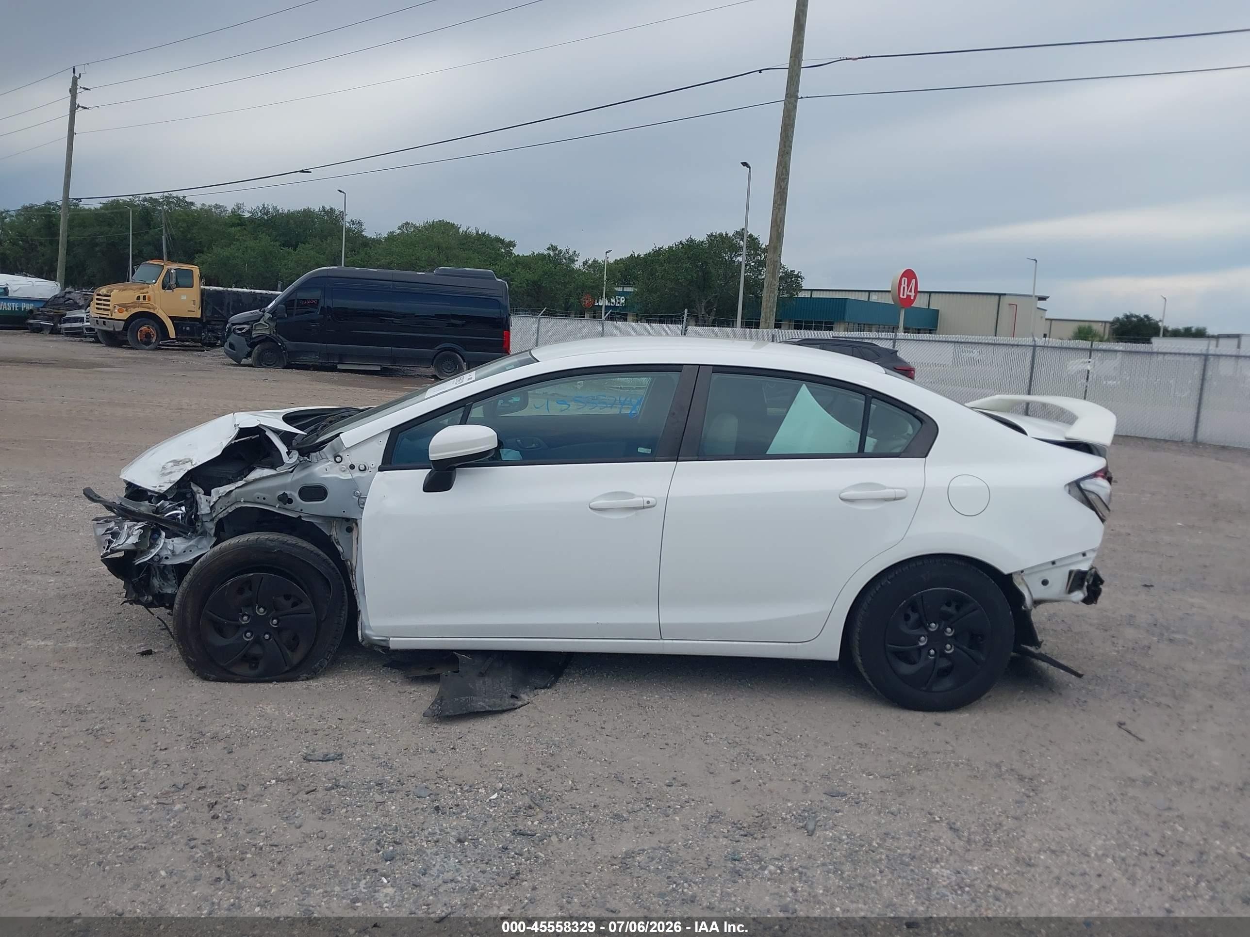 2015 Honda Civic Lx White vin: 19XFB2F59FE034327