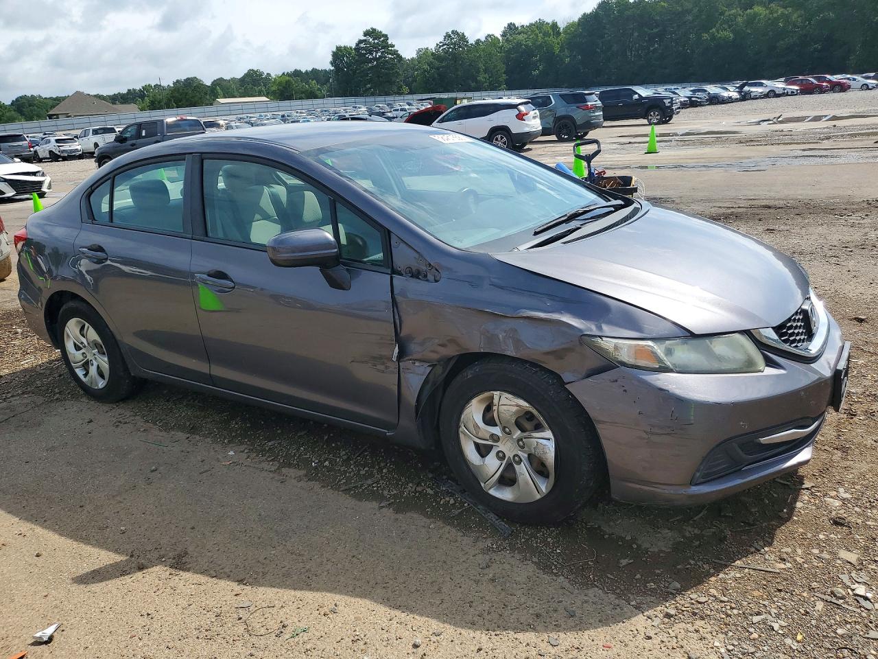 2015 Honda Civic Lx Gray vin: 19XFB2F59FE057218