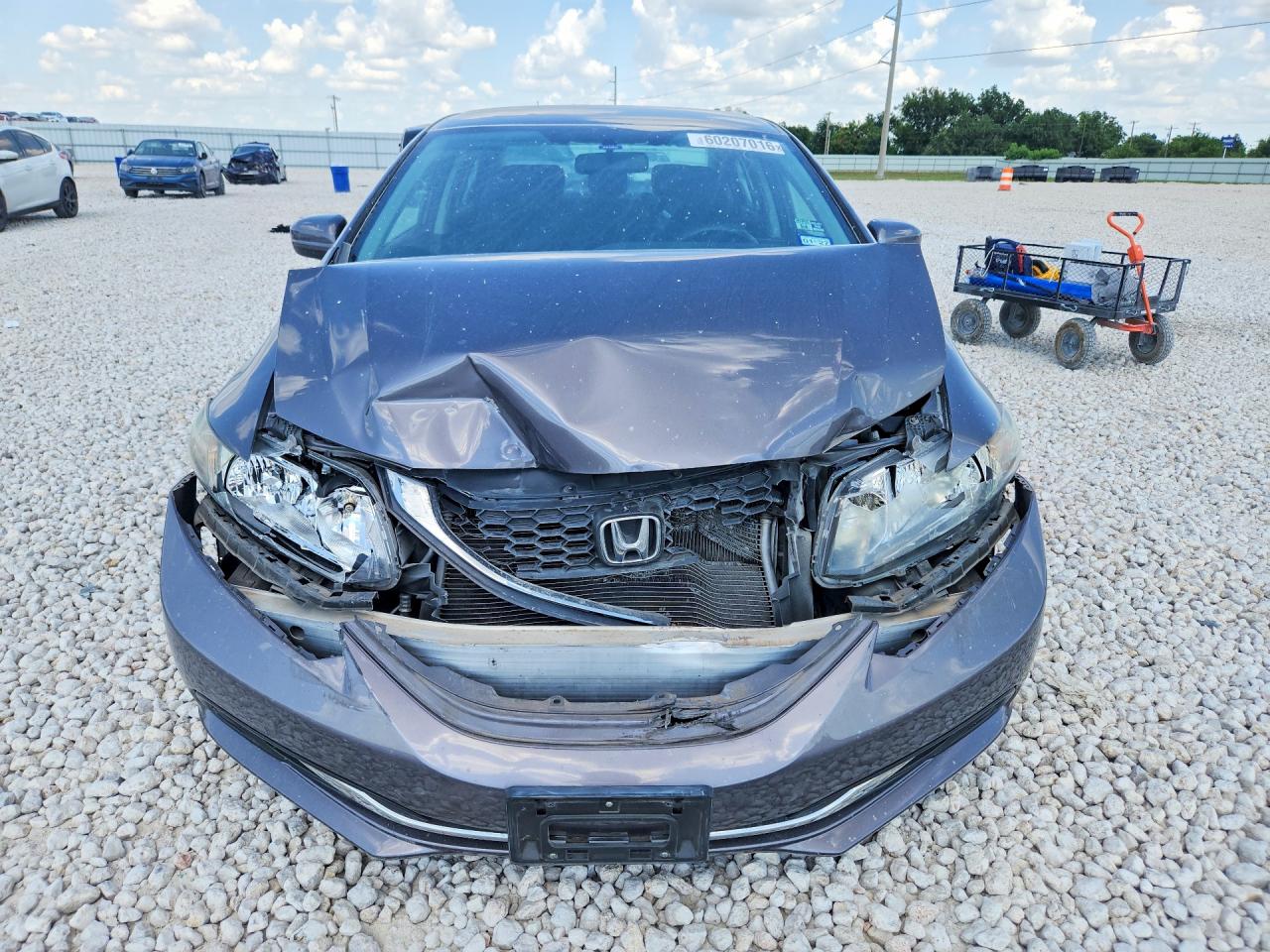 2015 Honda Civic Lx Gray vin: 19XFB2F59FE080952