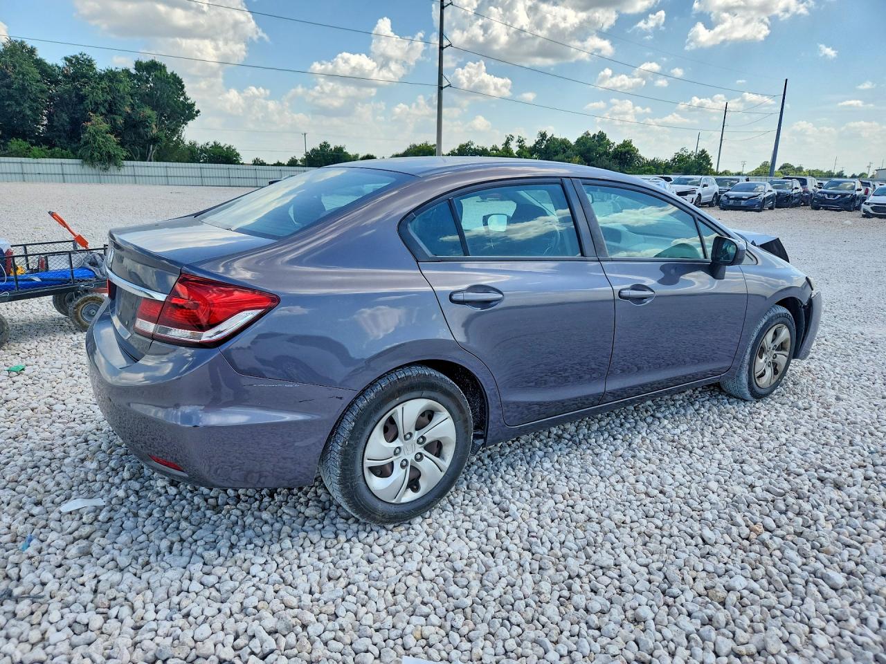 2015 Honda Civic Lx Gray vin: 19XFB2F59FE080952