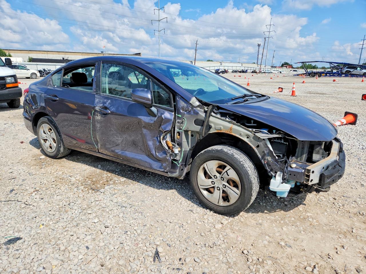 2015 Honda Civic Lx Серый vin: 19XFB2F59FE082491