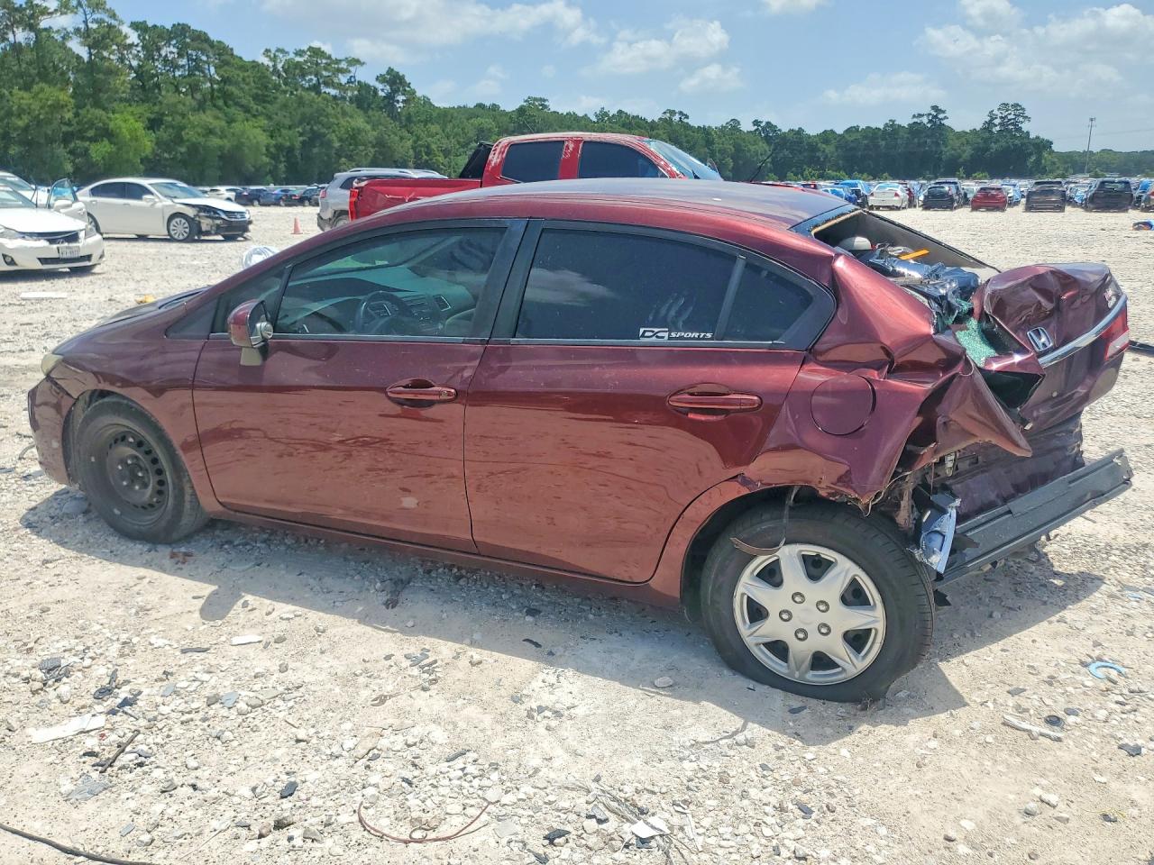 2015 Honda Civic Lx Burgundy vin: 19XFB2F59FE082930